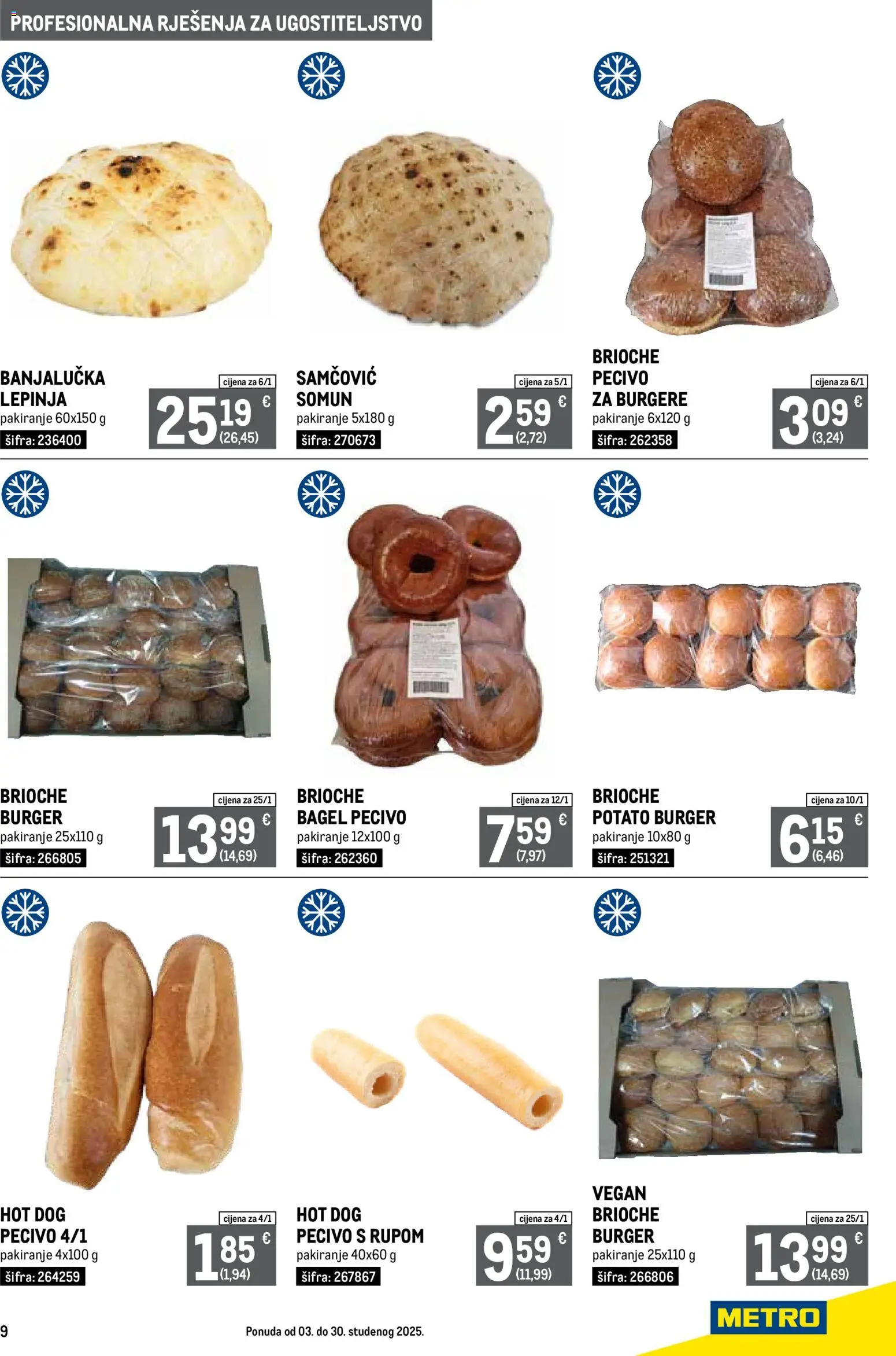 Metro katalog | vrijedi od 03.11.2025 | Stranica: 9 | Proizvodi: Somun, Pecivo
