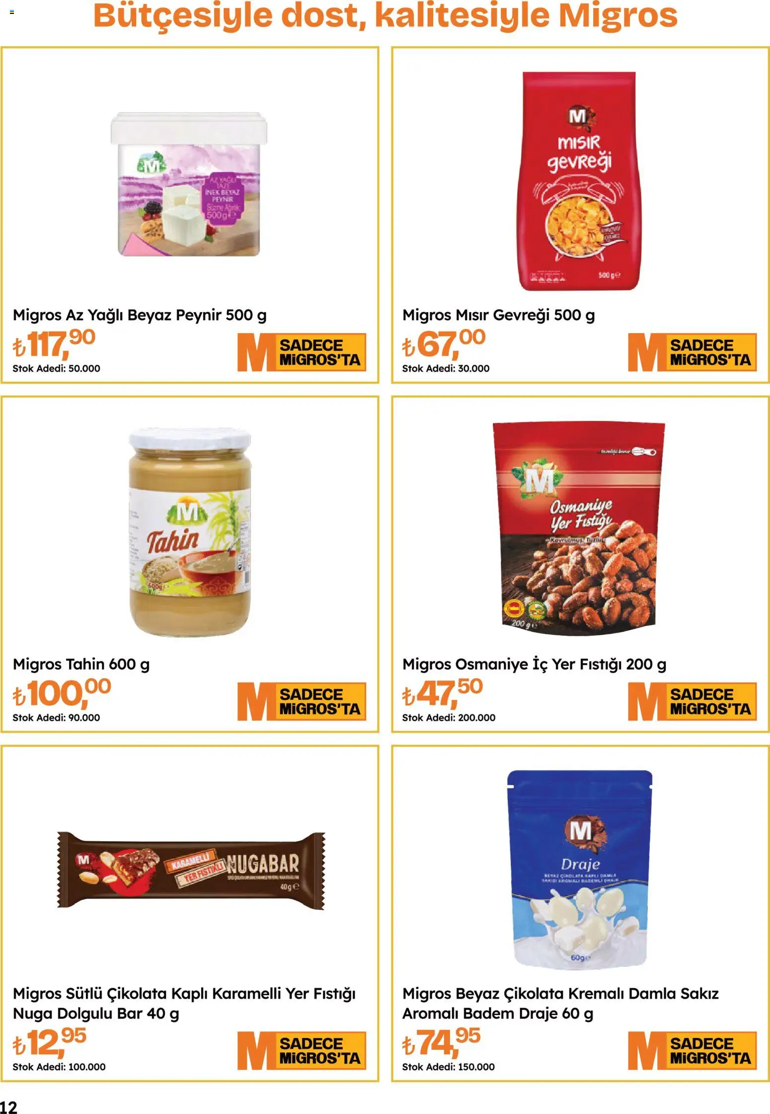 Migros Katalog - 5M Migroskop Dijital - 16.04.2026 tarihinden itibaren geçerlidir | Sayfa: 12 | Ürünler: Çikolata, Badem, Yer fıstığı, Mısır