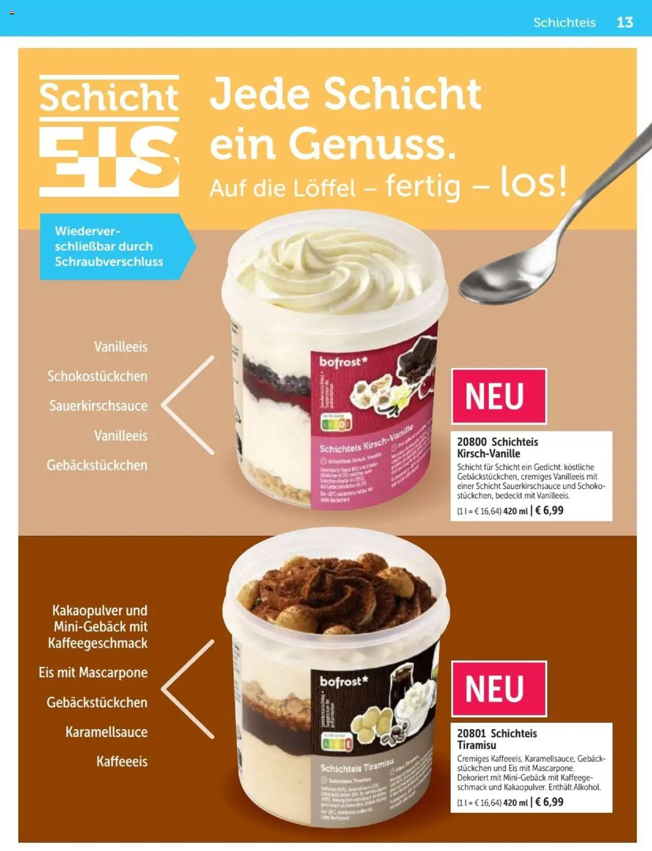 Bofrost Katalog – gültig ab 07.09.2025 | Seite: 13 | Produkte: Mascarpone, Eis