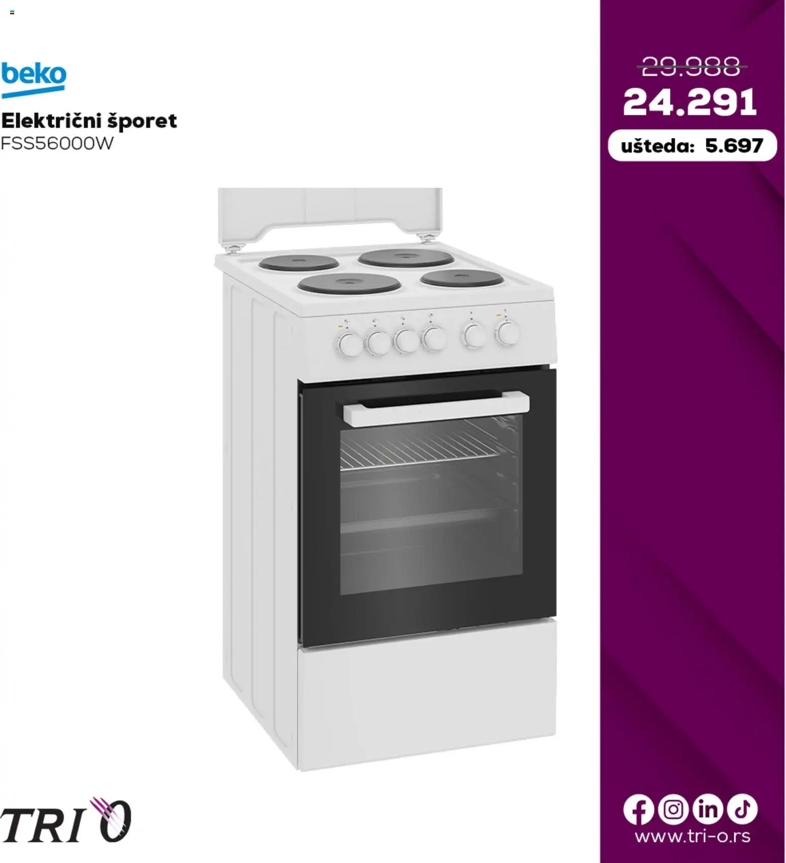Tri O katalog - važi od 21.10.2025 | Strana: 8 | Proizvode: Šporet