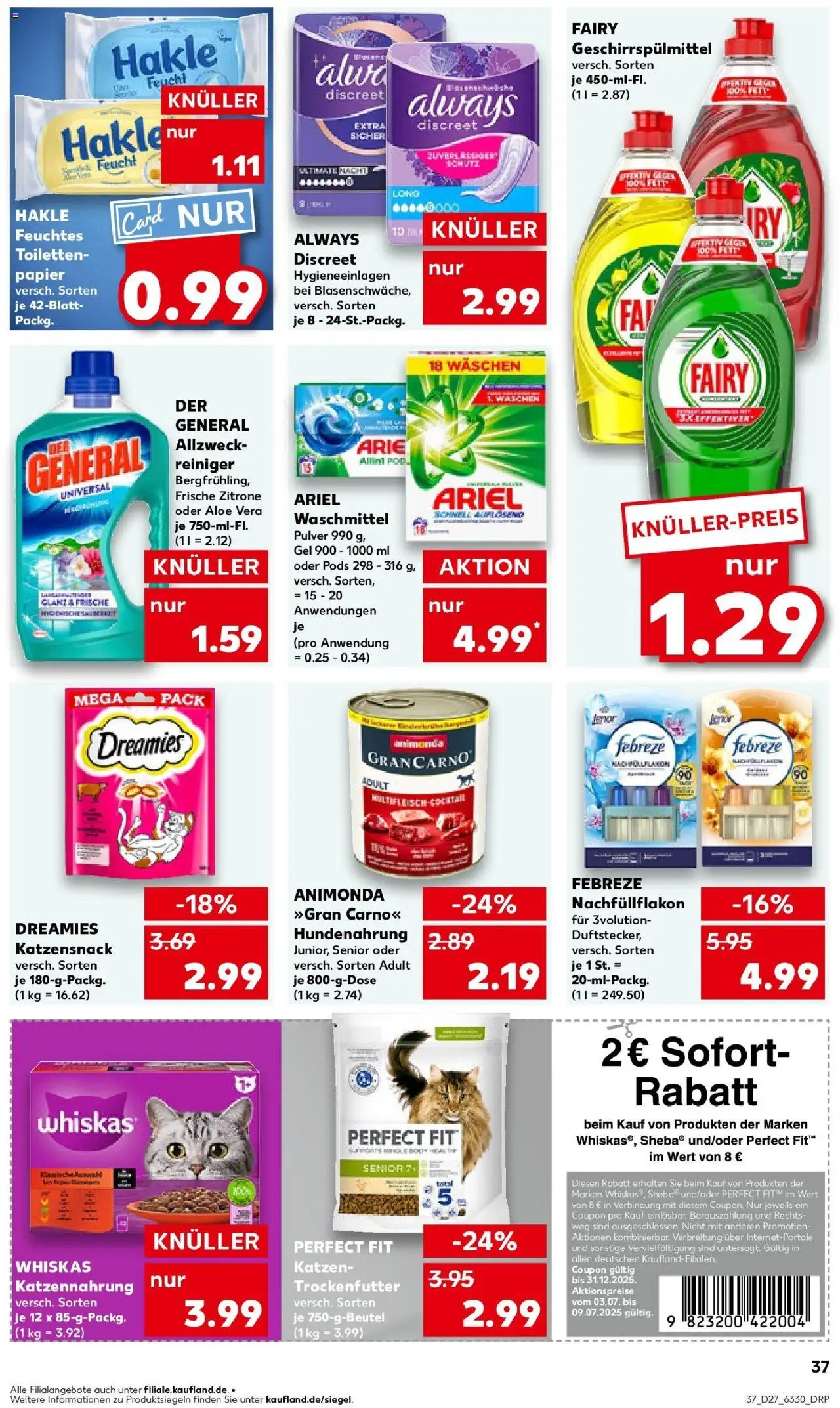 Kaufland prospekt Gütersloh	 - gültig ab dem 03.07.2025 | Seite: 37 | Produkte: Waschmittel, Geschirrspülmittel, Zitrone, Toilettenpapier