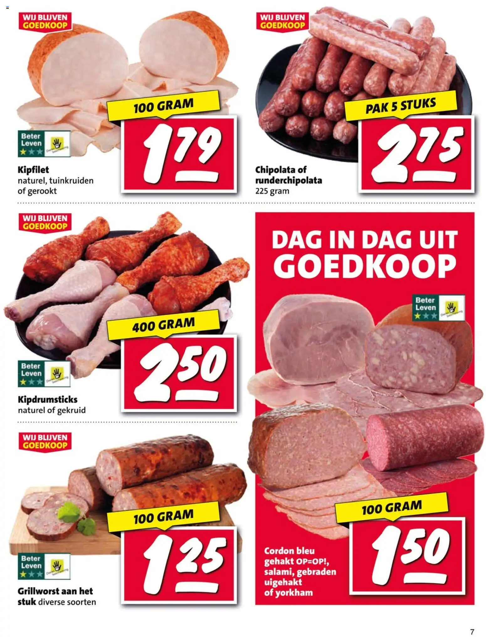 {H1} | Pagina: 7 | Producten: Gehakt, Chipolata