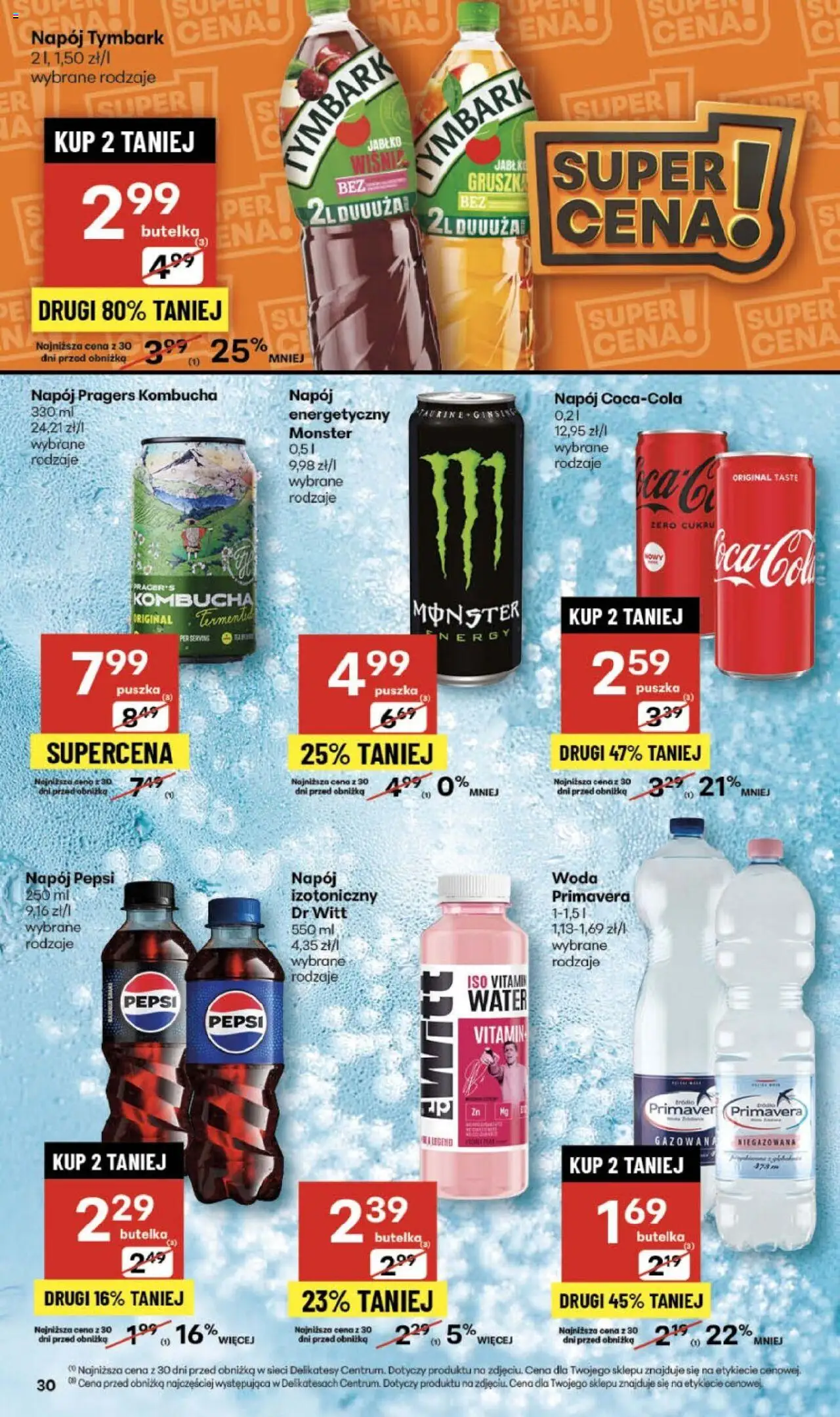 Delikatesy Centrum Gazetka od 23.10.2025 | Strona: 30 | Produkty: Pepsi, Delikatesy, Kombucha, Woda