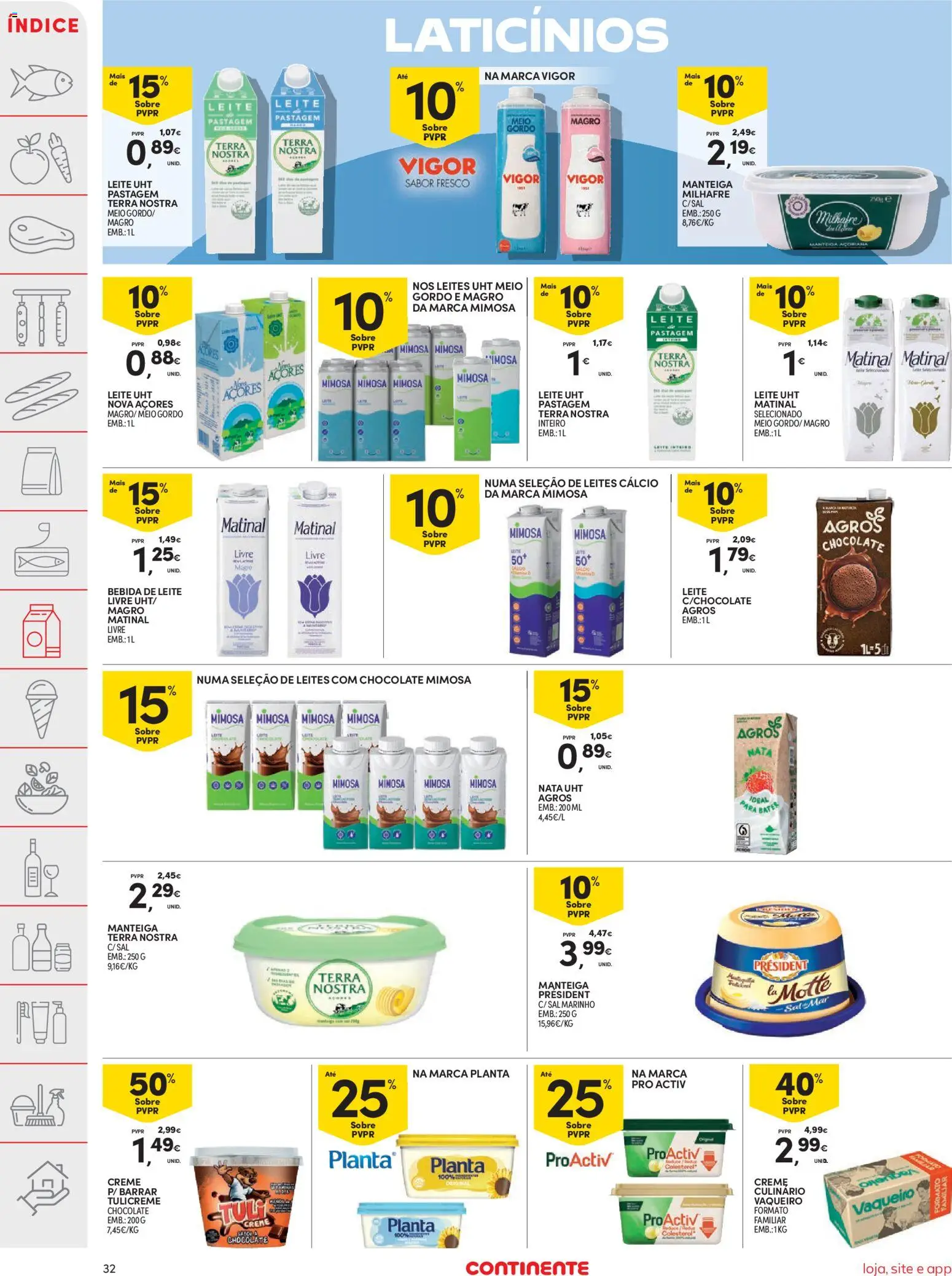 Continente folheto │ válido de 06.01.2026 | Página: 32 | Produtos: Sal, Margarina, Nata, Creme