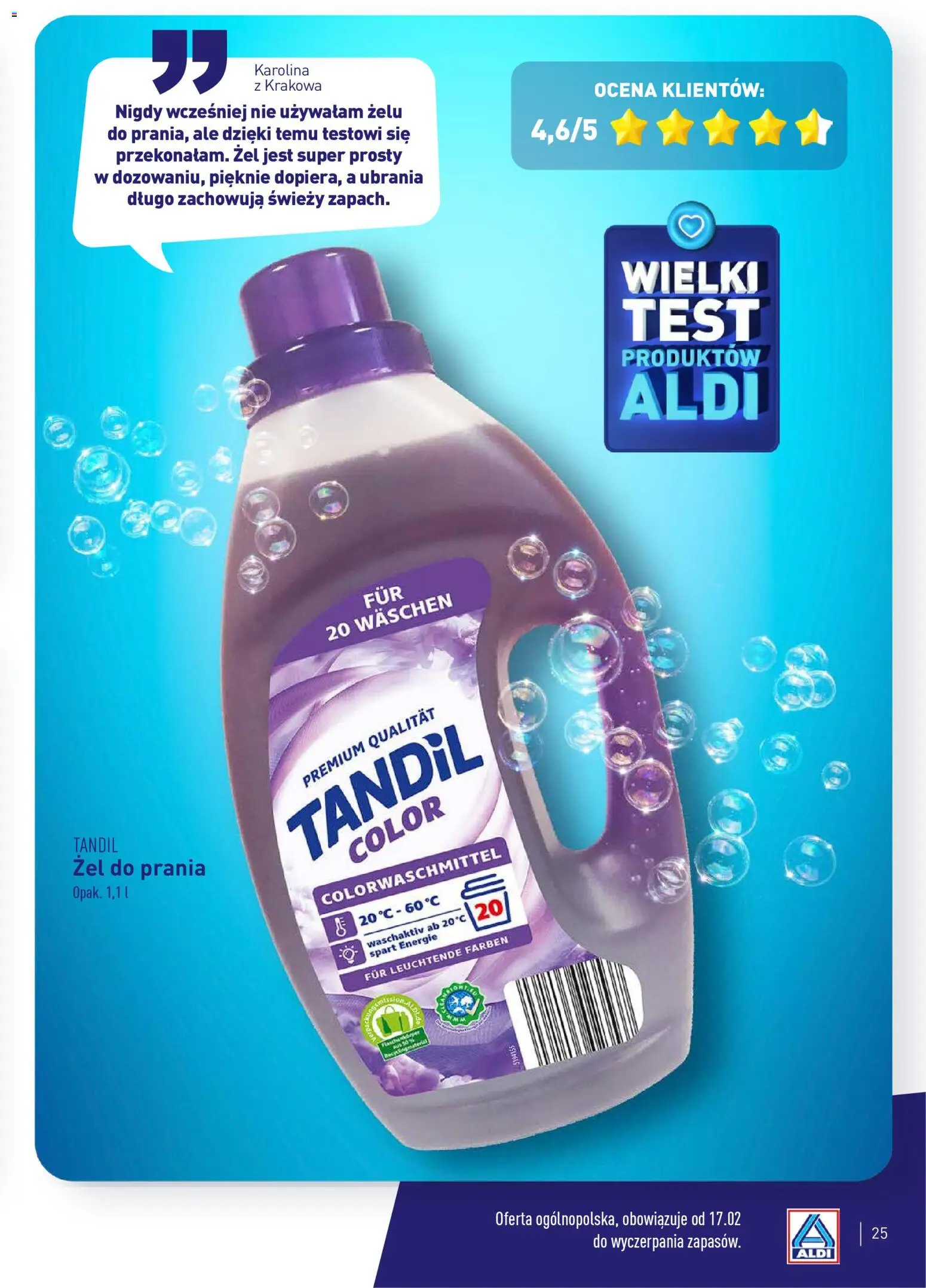 Aldi Polsko leták - Rozsmakuj się w polecanych produktach od 23.02.2026 | Strana: 25 | Produkty: Test