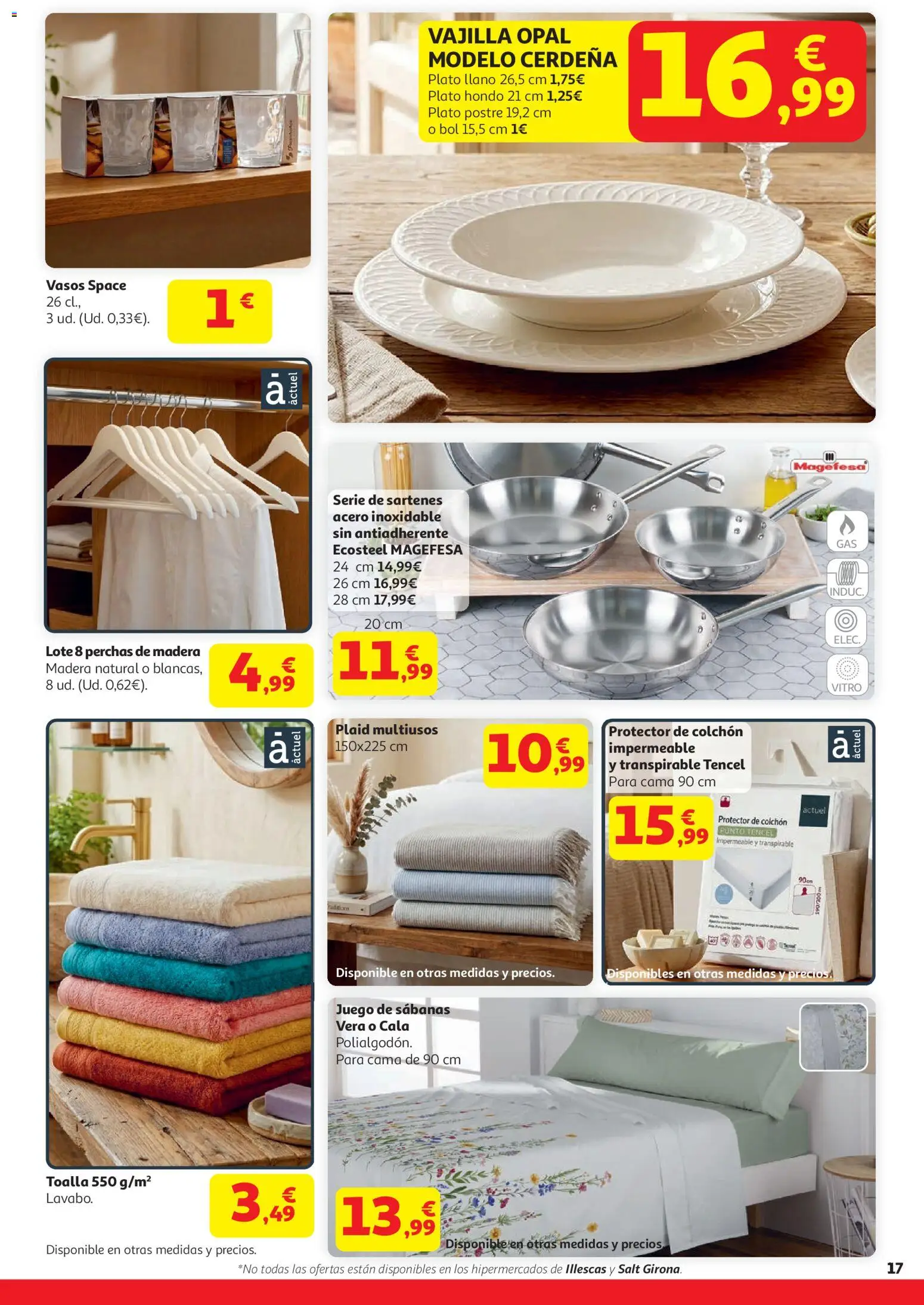 Alcampo HP Nacional │ válido desde el 21.04.2026 | Página: 17 | Productos: Juego de sábanas, Colchon, Βρεφικό κρεβάτι, Cama