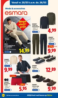 CRIVIT 1. Scuba joggingbroek 2. Scuba hoodie, extra zacht en elastisch, maten M - XL, met geurneutrale technologie - Voorbeeld van een folder van Lidl, geldig van 18.03.2026 | Pagina: 26 | Producten: Sneakers, Sweatshirt, Hoodie