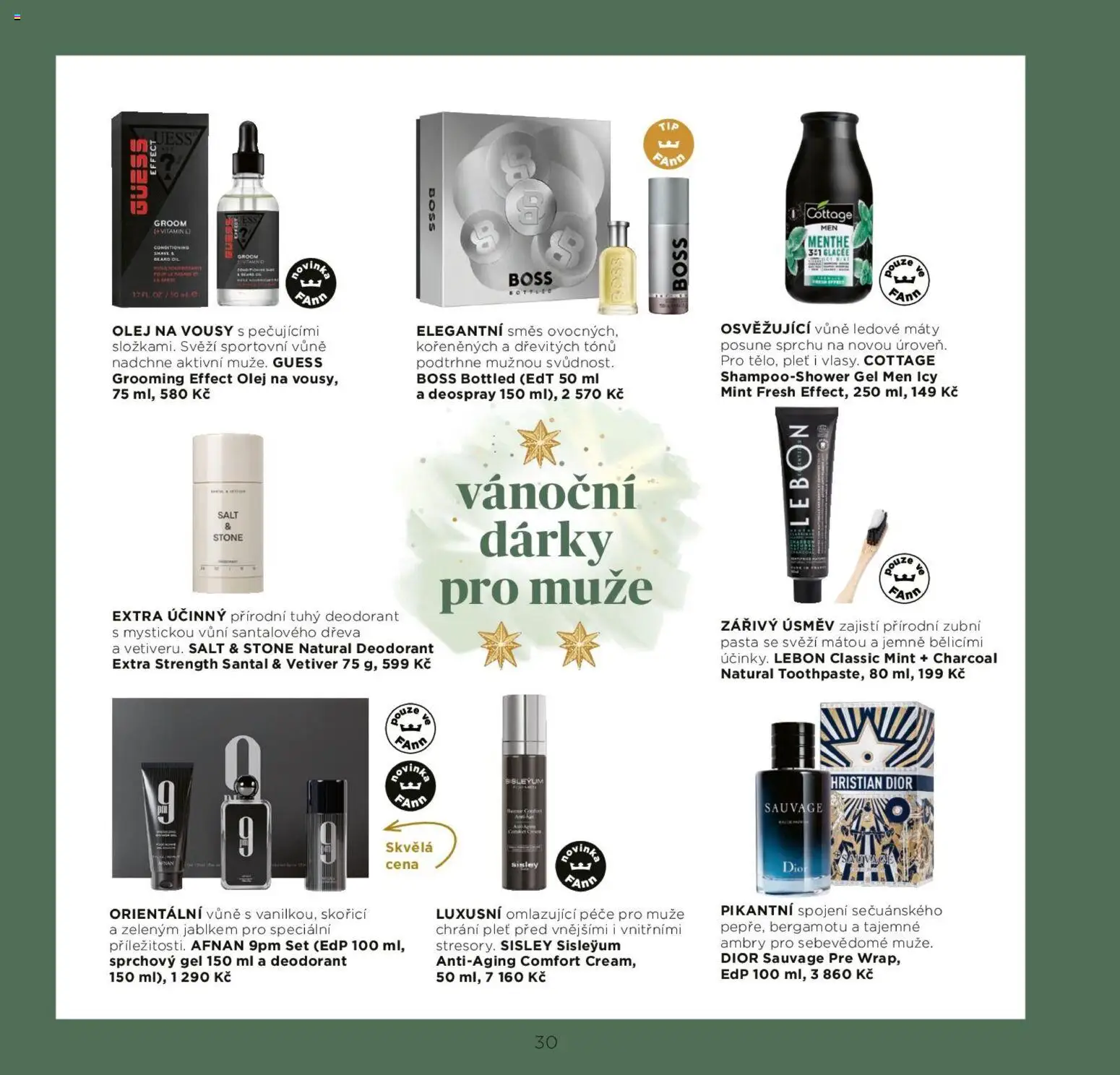 FAnn katalog Vánoce 2025 od 30.10.2025 | Strana: 30 | Produkty: Sprchový gel, Deodorant, Olej, Cottage