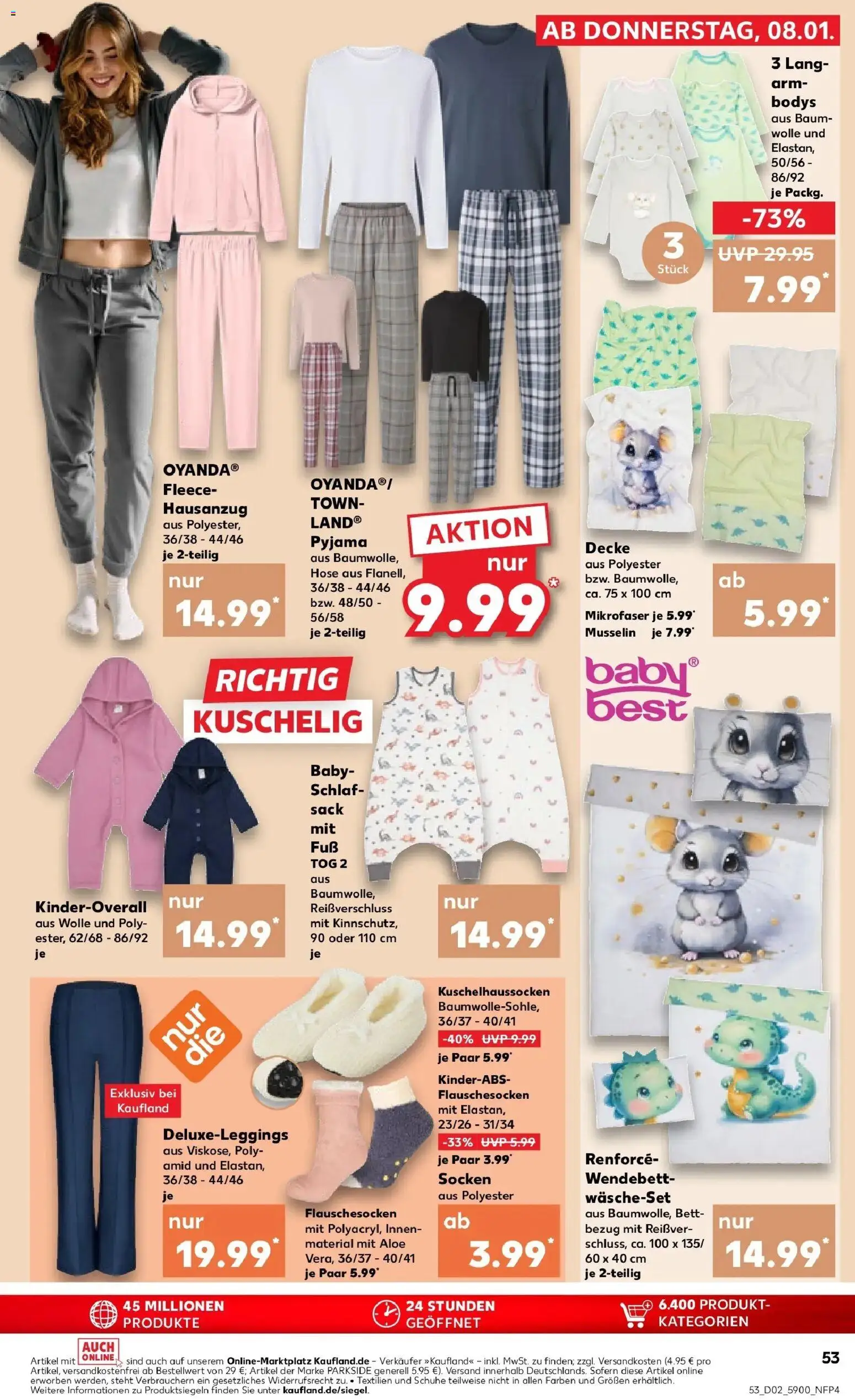Kaufland prospekt Torgau	 – gültig ab 11.01.2026 | Seite: 53 | Produkte: Bett, Hose, Overall, Leggings