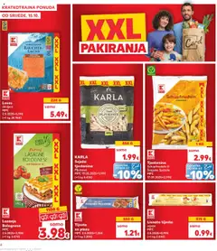 Tijesto za pizzu, Tijesto za pizzu - Pregled kataloga iz trgovine Kaufland, vrijedi od 15.10.2025 | Stranica: 4 | Proizvodi: Dimljeni losos, Pizza, Tjestenina, Lisnato tijesto