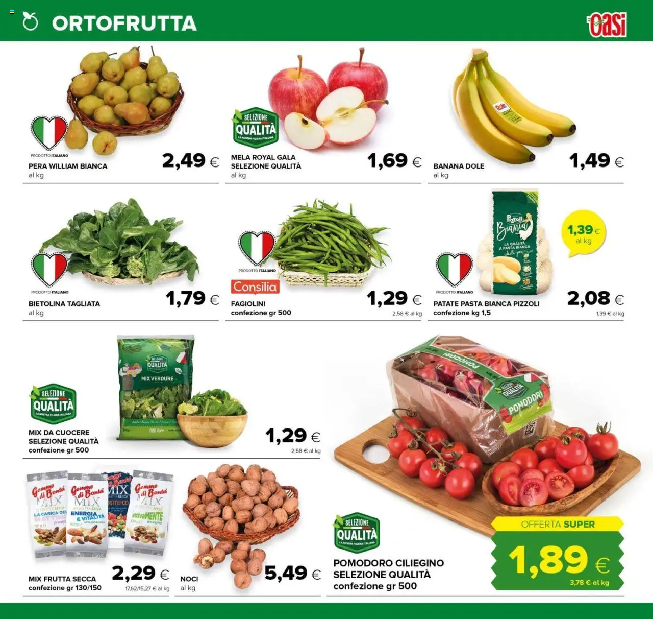 Volantino Oasi del 13.09.2025 | Pagina: 5 | Prodotti: Patate, Frutta, Pomodoro, Pera