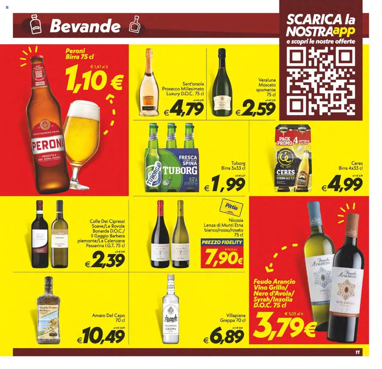 Volantino SuperConveniente del 14.10.2025 | Pagina: 11 | Prodotti: Birra, Ceres, Spumante, Amaro