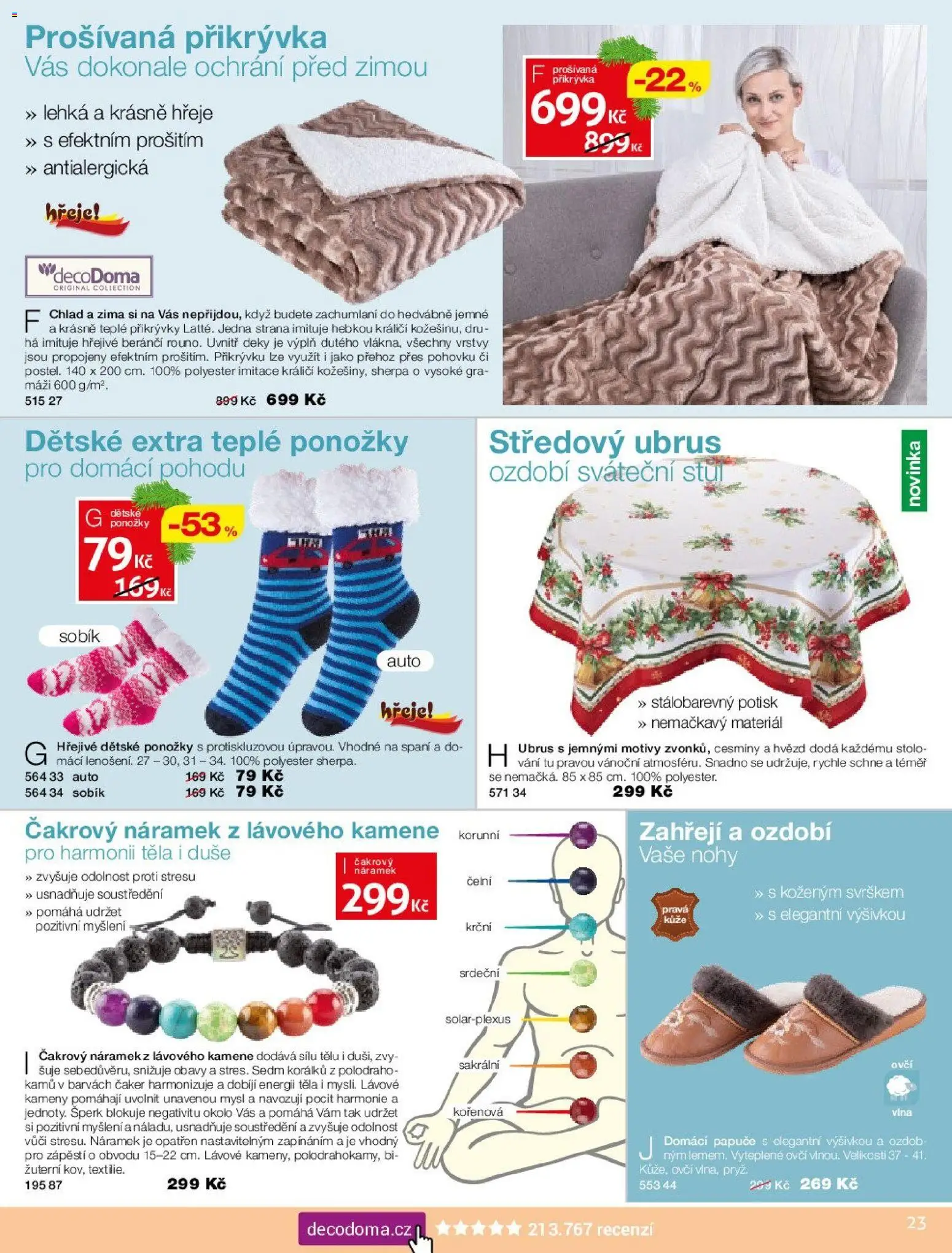Decodoma katalog od 10.11.2025 | Strana: 23 | Produkty: Přikrývka, Stůl, Ubrus, Papuče