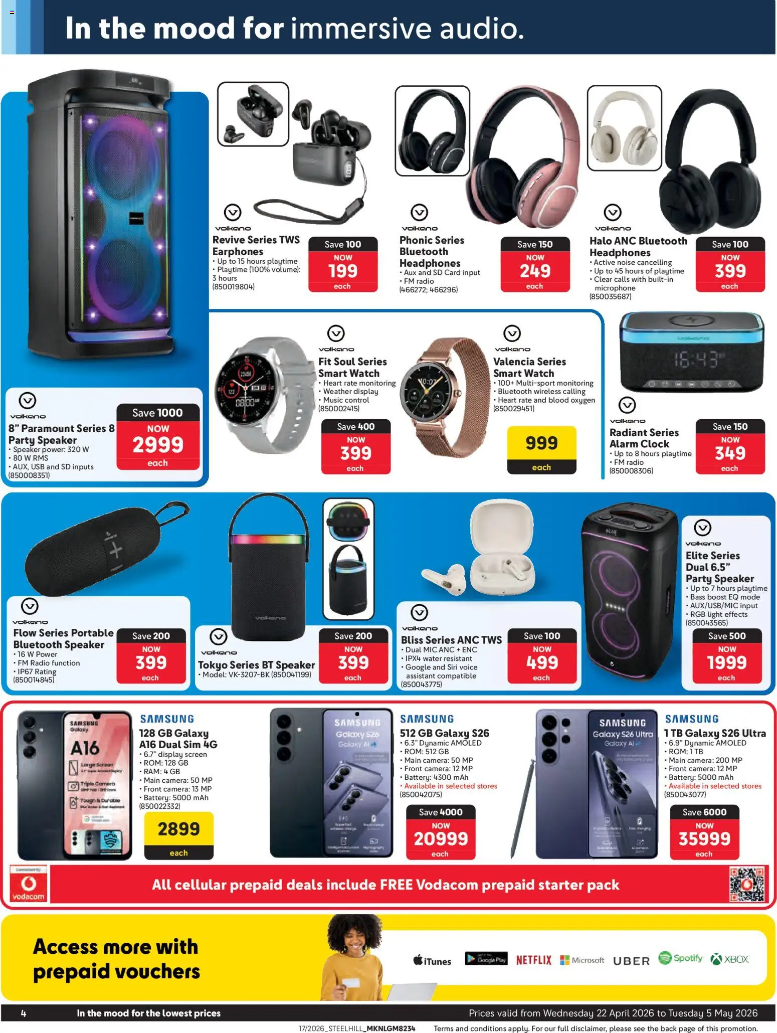 New Makro catalogue – valid from 22.04.2026 | Page: 4 | Products: Sim, Headphones, Microphone, Light