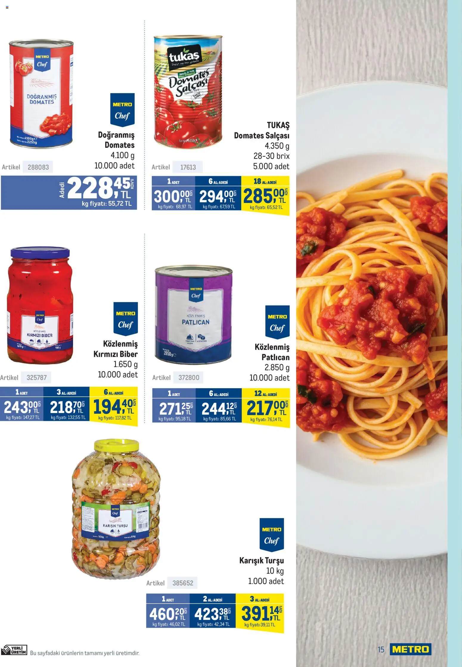 Metro - Lokantalar - 26.11.2025 tarihinden itibaren geçerlidir | Sayfa: 15 | Ürünler: Domates, Biber, Patlıcan, Kırmızı biber