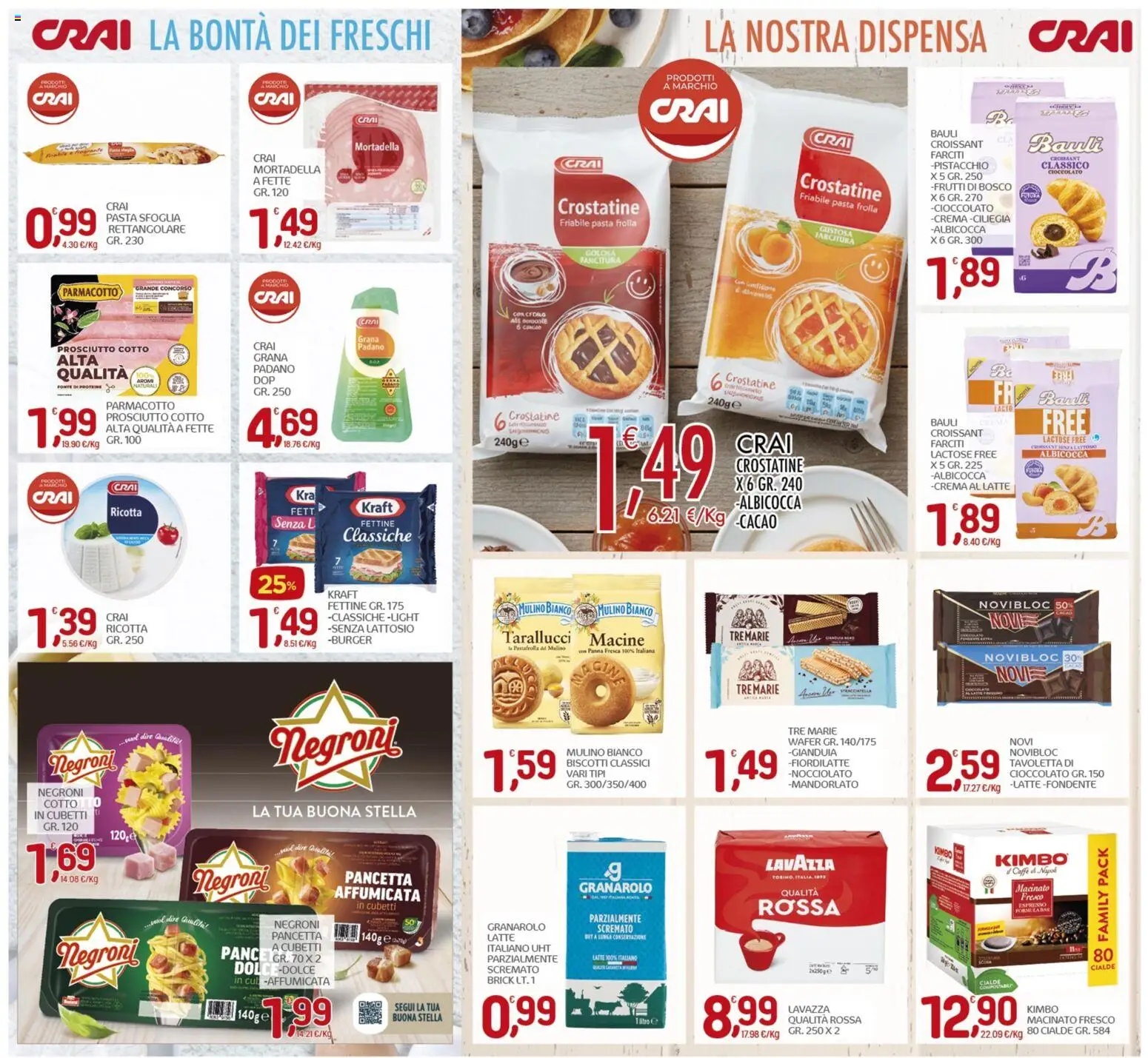 Volantino CRAI del 19.03.2026 | Pagina: 6 | Prodotti: Cioccolato, Panna, Croissant, Macinato