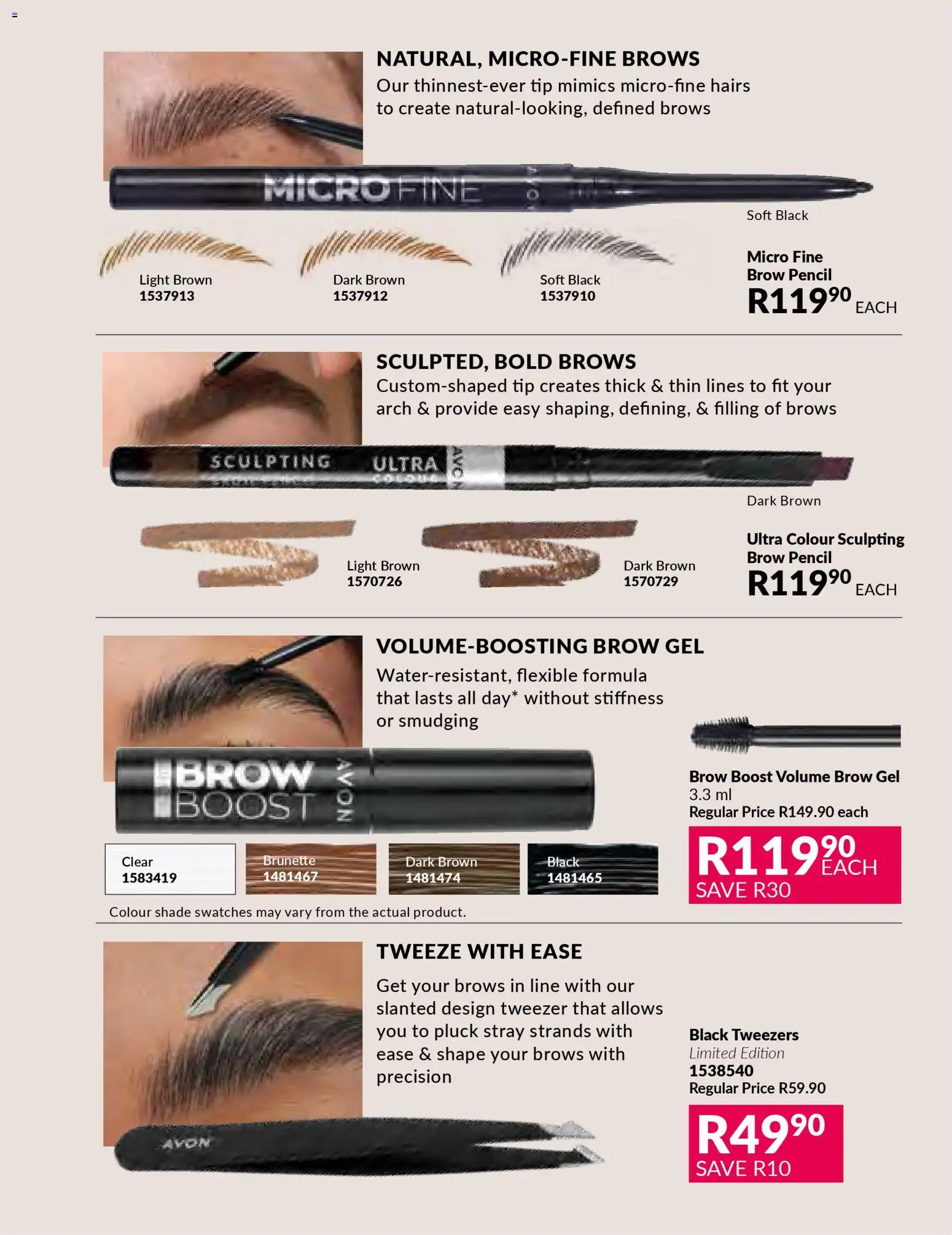New Avon catalogue – valid from 01.12.2025 | Page: 65 | Products: Tweezer, Pencil, Arch, Light