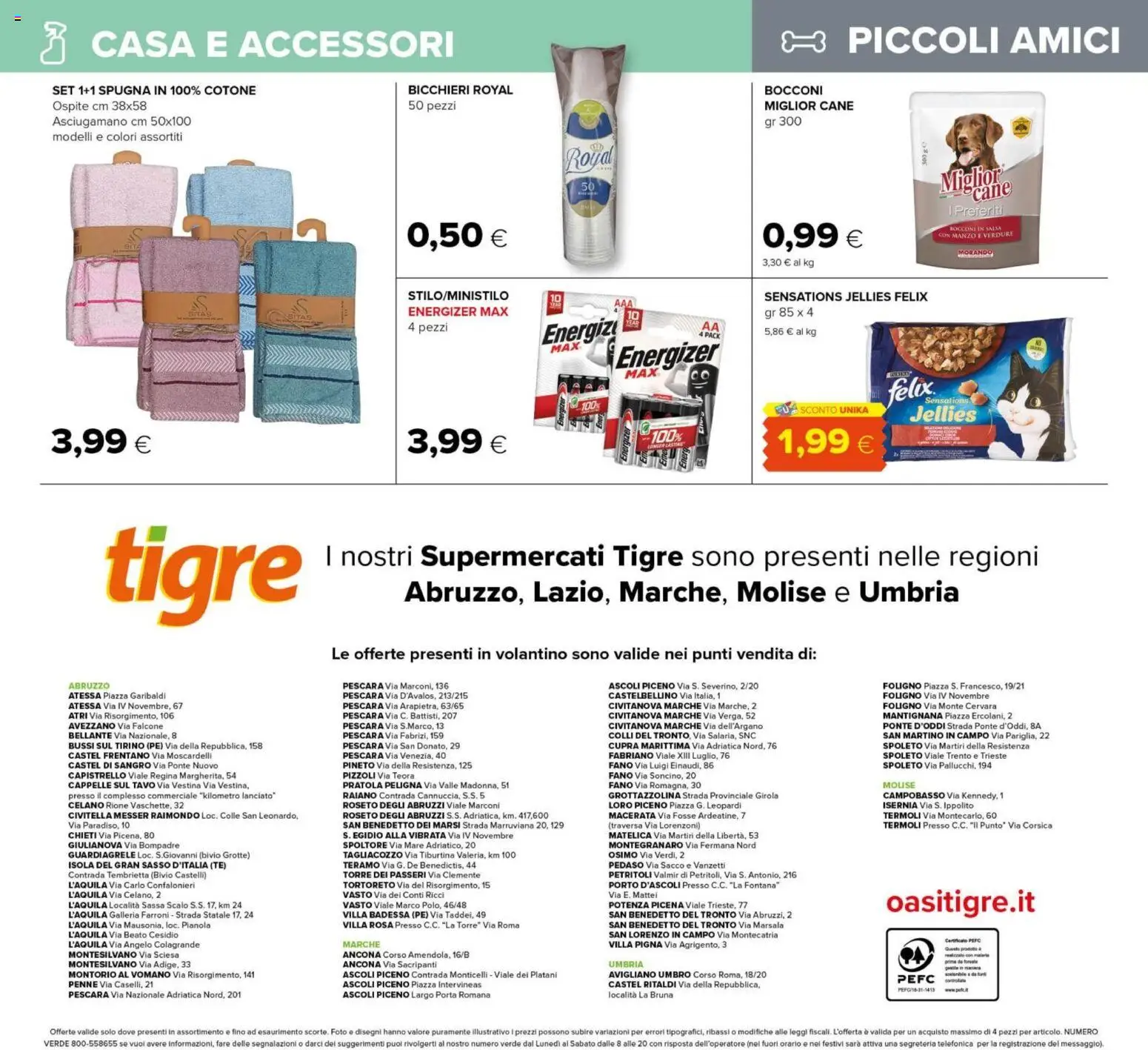 Volantino Tigre del 07.04.2026 | Pagina: 24 | Prodotti: Spugna, Manzo, Penne, Asciugamano