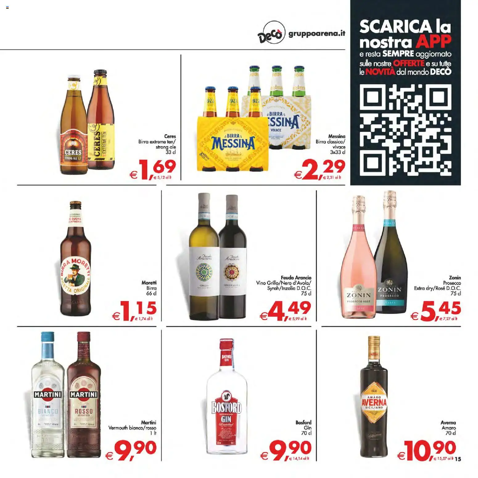 Volantino Decò del 24.02.2026 | Pagina: 15 | Prodotti: Birra, Prosecco, Vino, Ceres
