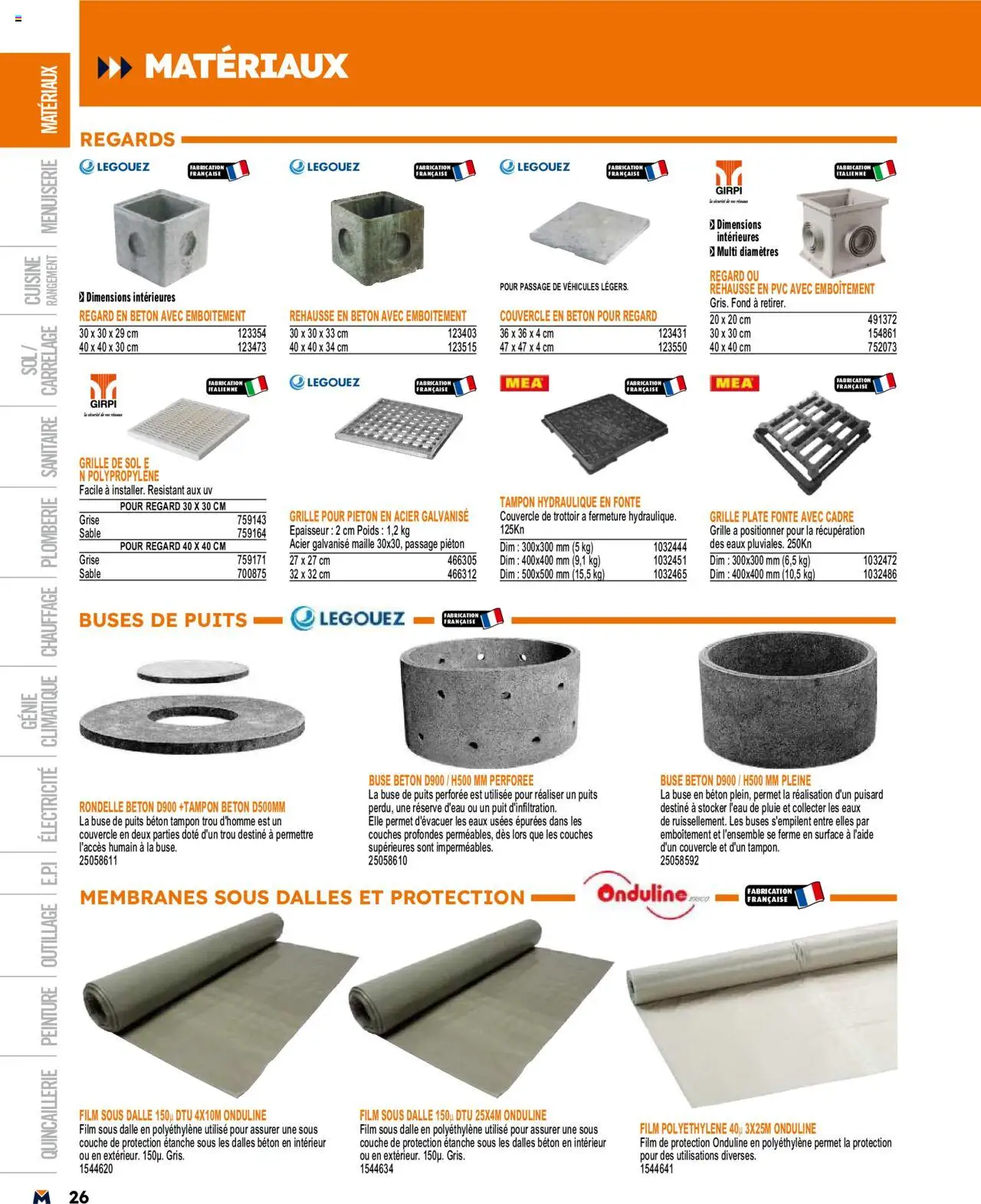 | Page: 26 | Produits: Couches, Poids, Tampon, Cadre