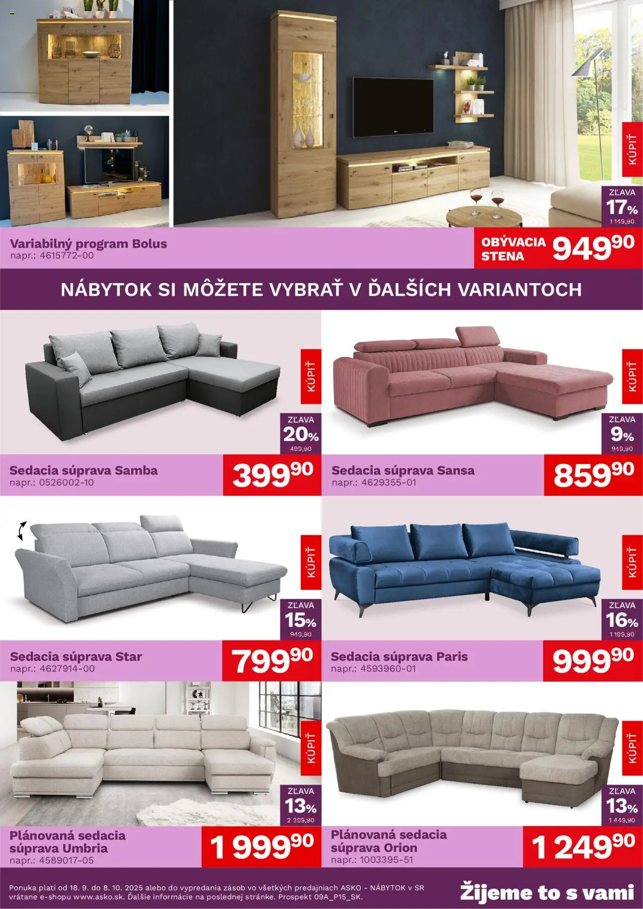 Nové ASKO nábytok akcie – leták je platný od 18.09.2025 | Strana: 2