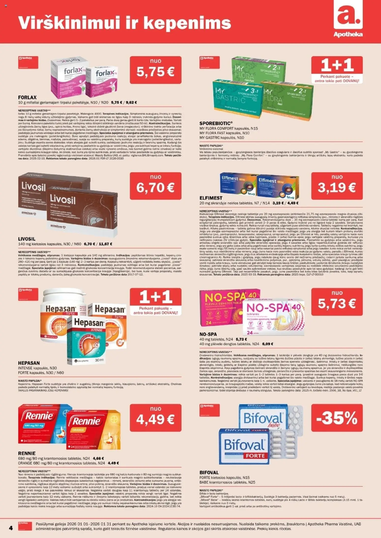 Apotheka akcijos nuo 01.01.2026 | Puslapis: 4
