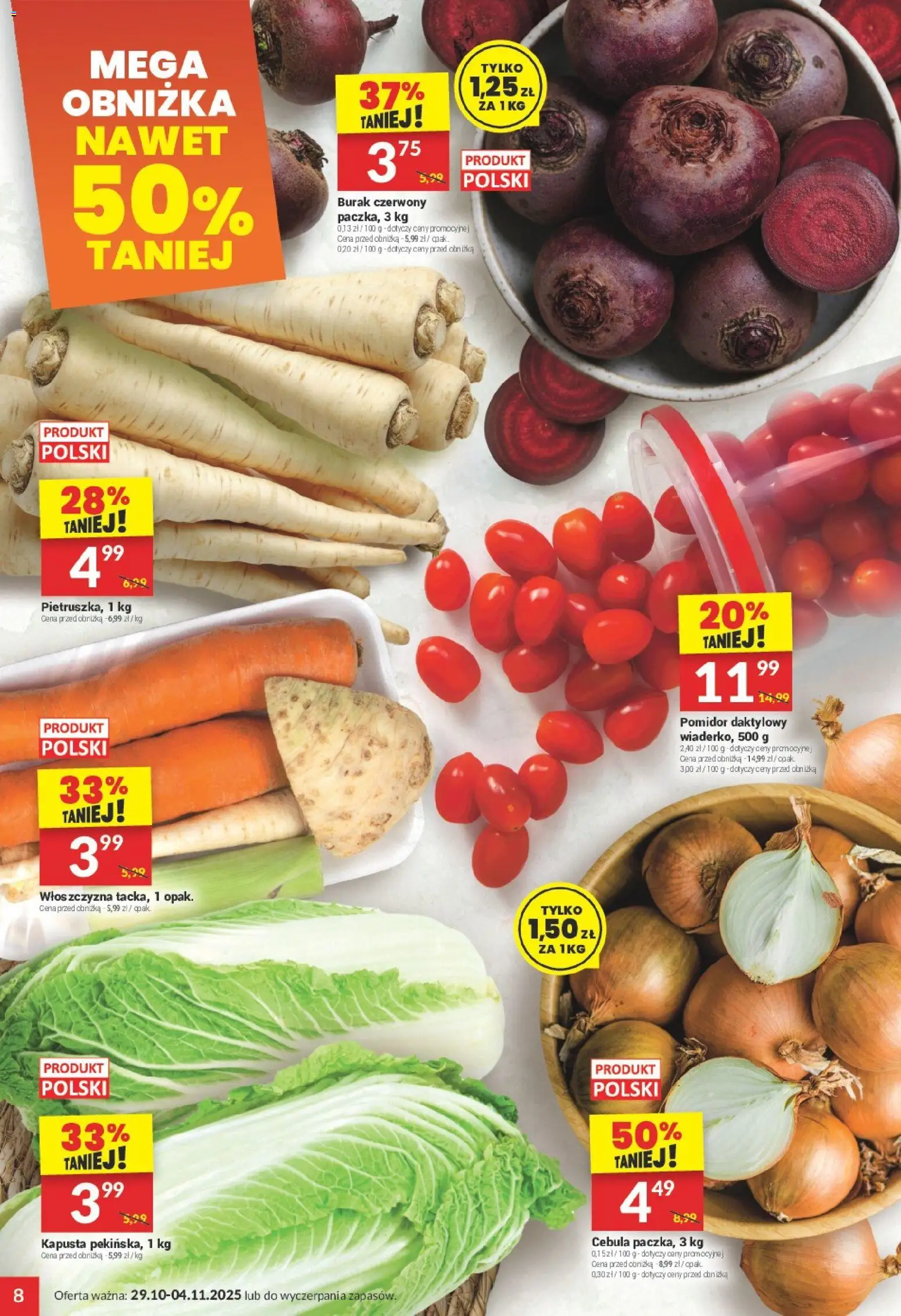 Twój Market Gazetka od 29.10.2025 | Strona: 8 | Produkty: Burak, Kapusta