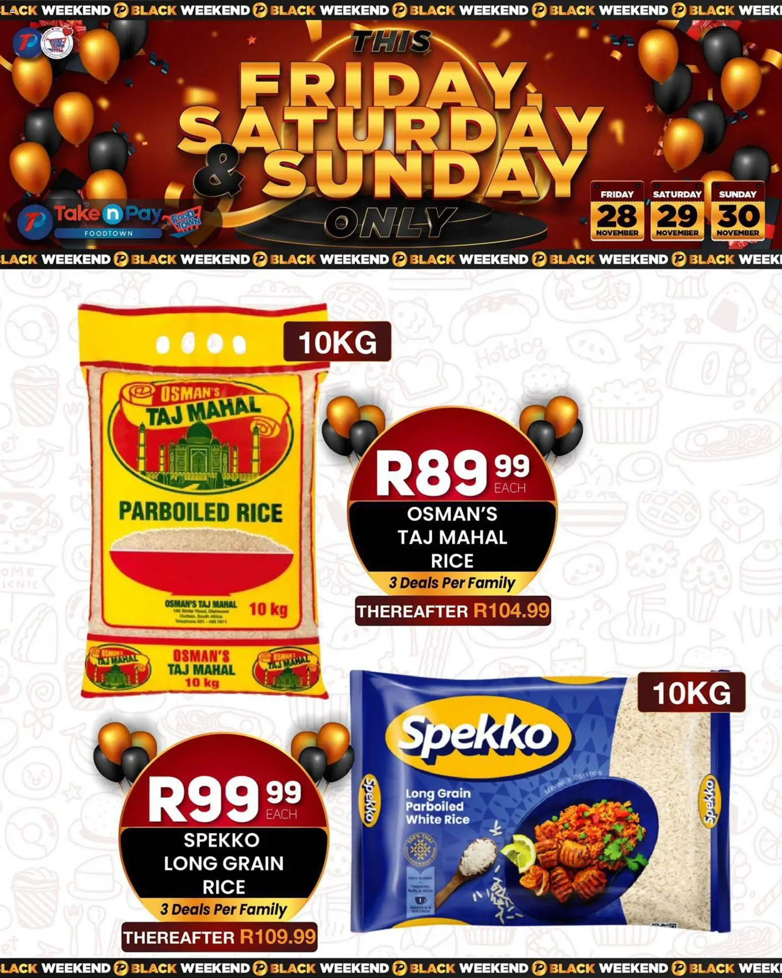 New Take n Pay catalogue – valid from 28.11.2025 | Page: 3 | Products: Rice