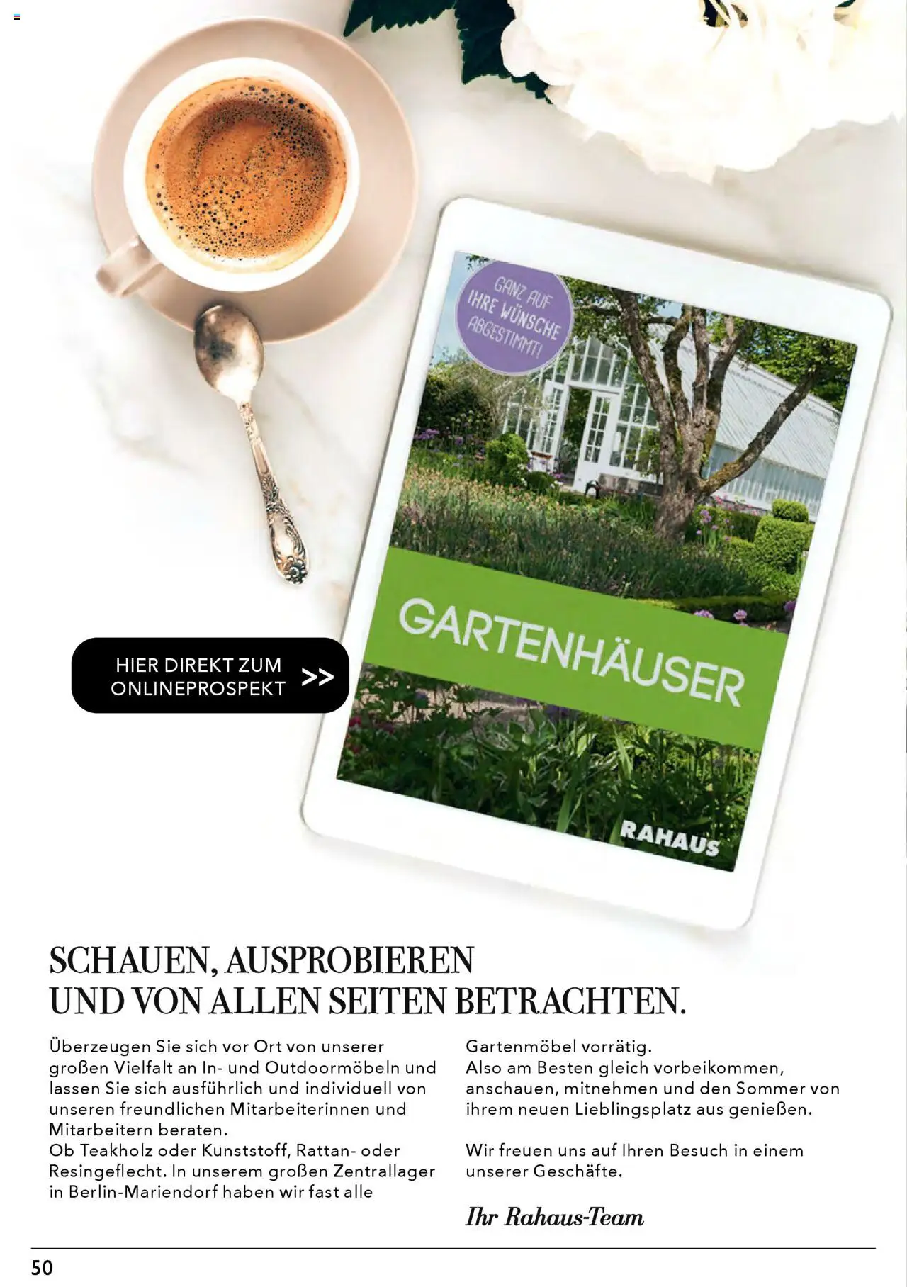 Rahaus Prospekt Gartenmöbel – gültig ab 07.04.2025 | Seite: 50 | Produkte: Gartenmöbel