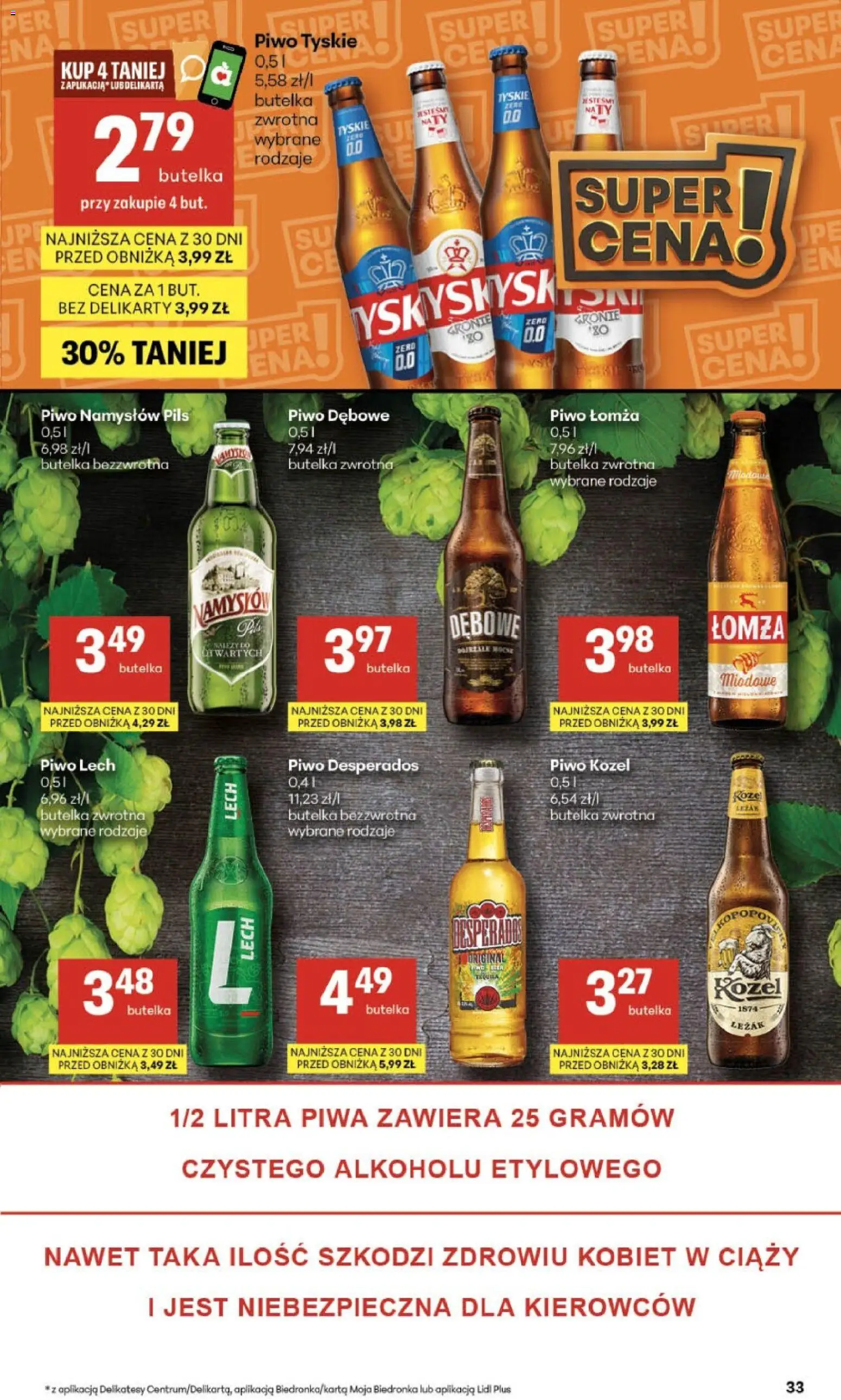 Delikatesy Centrum Gazetka od 19.02.2026 | Strona: 33 | Produkty: Delikatesy, Piwo, Piwo kozel, Piwo Namysłów