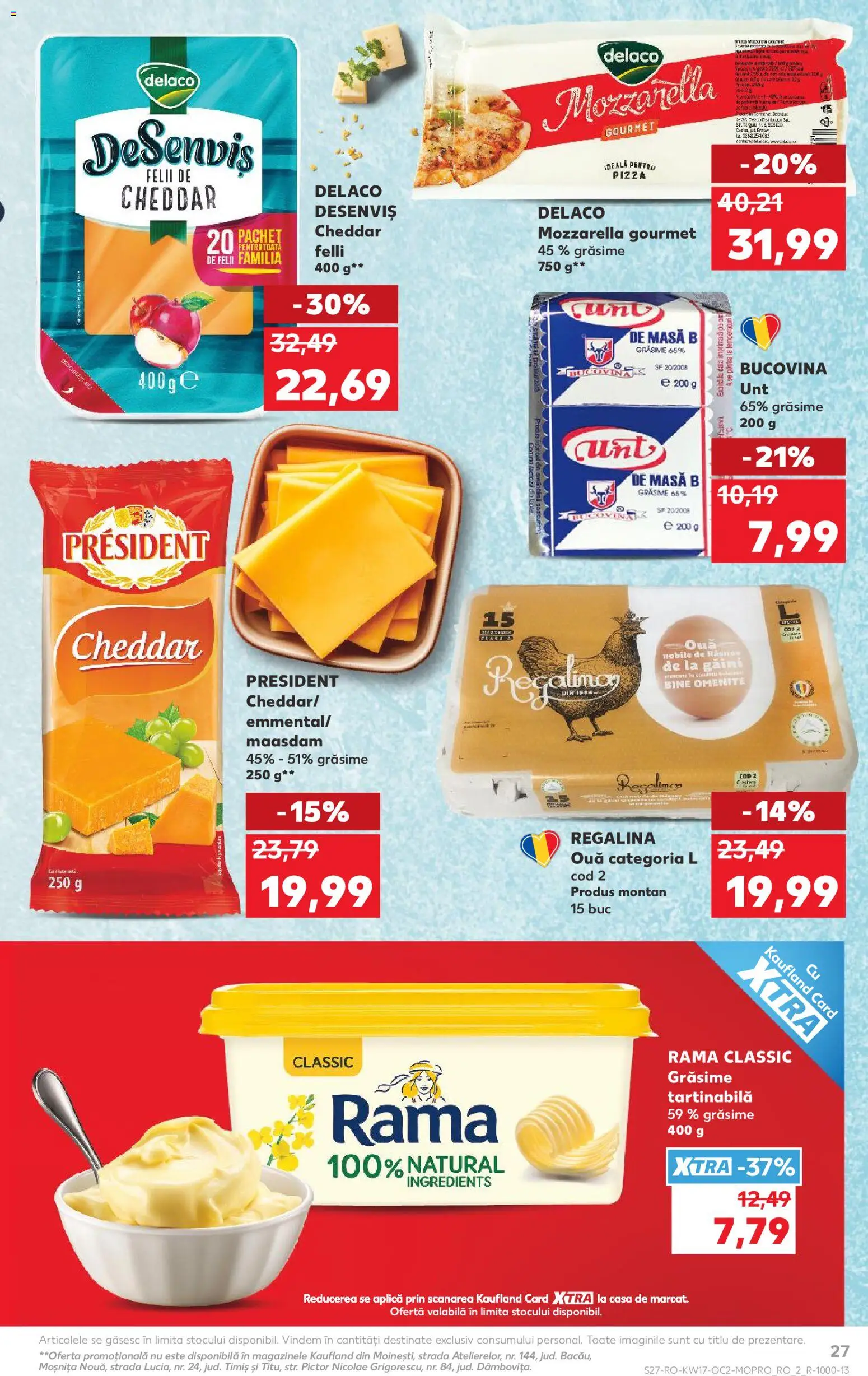 Noul catalog Kaufland – valabil de la 22.04.2026 | Pagină: 27 | Produse: Light Kedi Konservesi, Masă, Mozzarella, Pizza