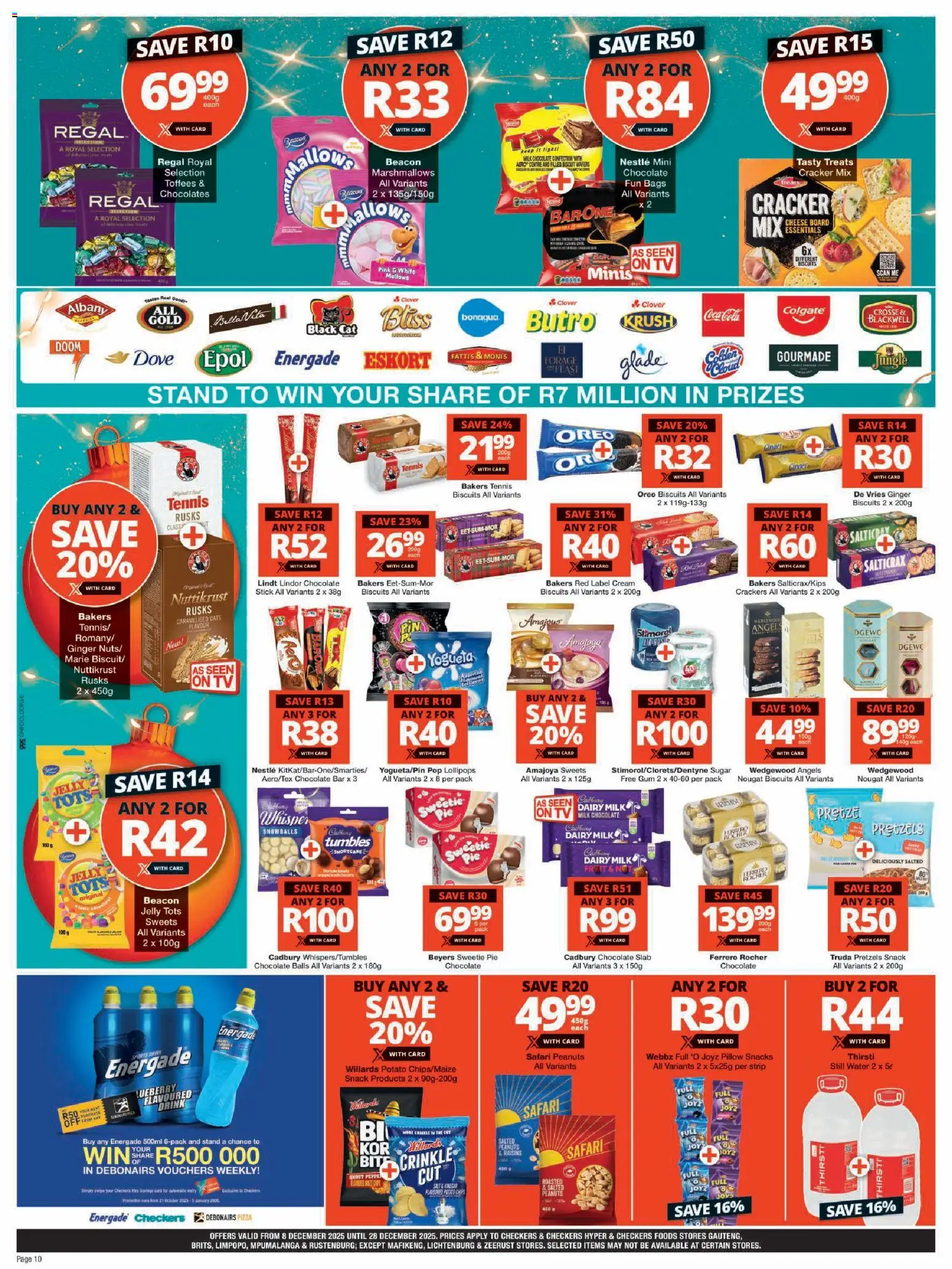 New Checkers catalogue – valid from 08.12.2025 | Page: 10 | Products: Milk, Rusks, Peanuts, Water