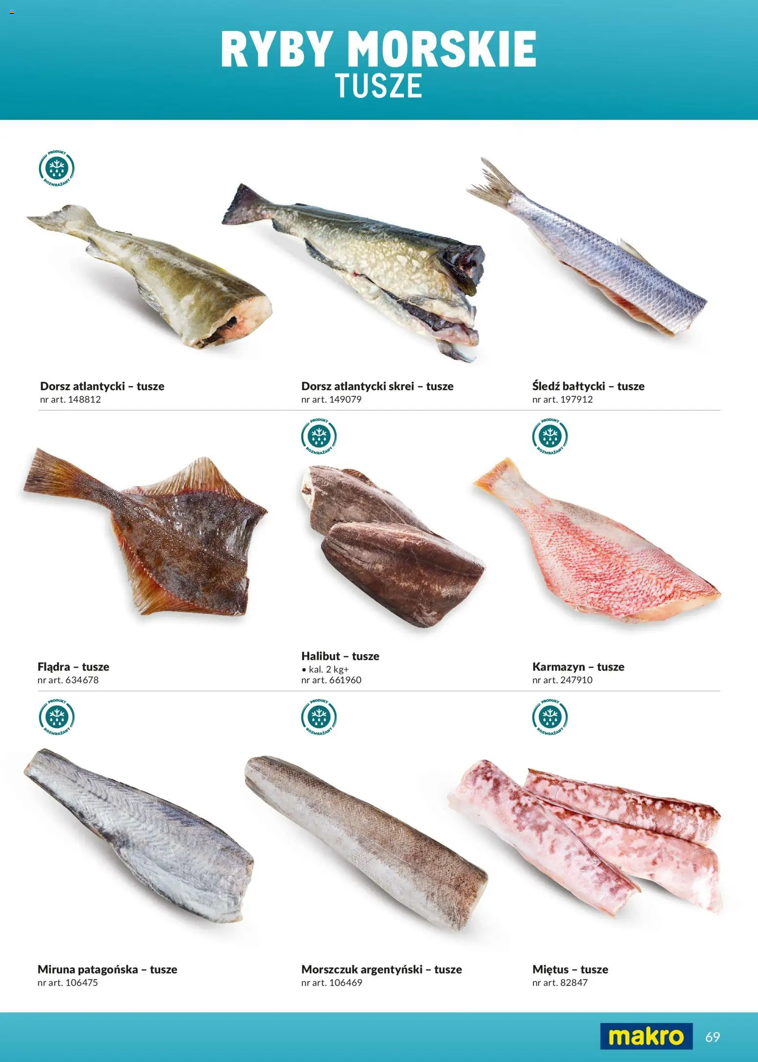 Makro Gazetka - Ultra fresh od 01.03.2026 | Strona: 69 | Produkty: Miruna, Dorsz atlantycki, Morszczuk, Ryby