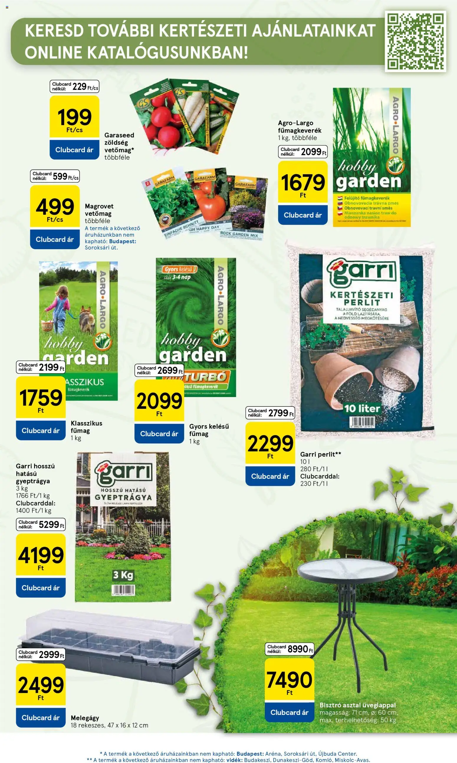 Tesco akciós ujság - amely érvényes a következő dátumtól: 26.03.2026 | Oldal: 15 | Termékek: Vetőmag, Asztal, Fűmag, Zöldség