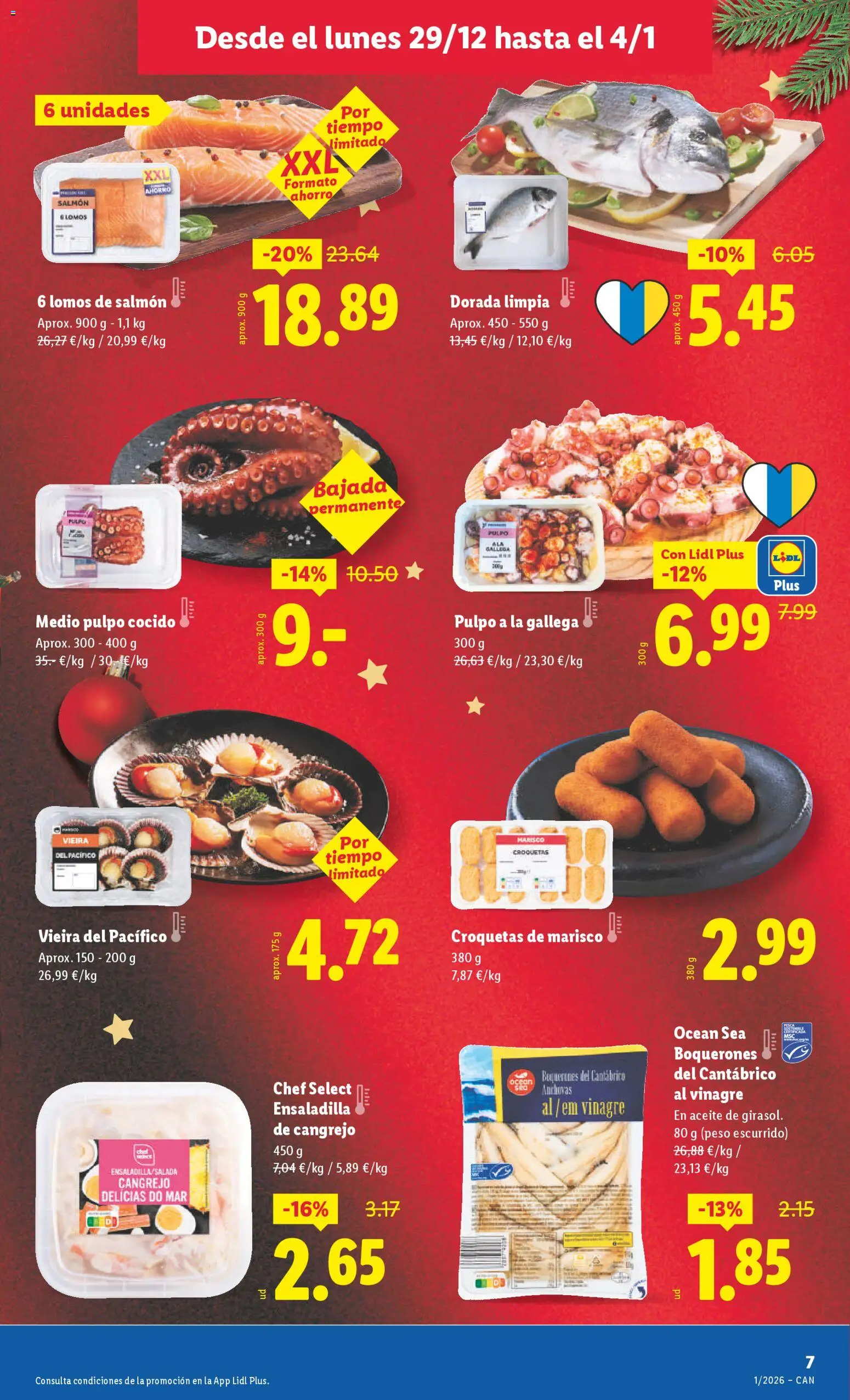 Lidl - Canarias │ válido desde el 29.12.2025 | Página: 7 | Productos: Aceite, Peso, Croquetas, Δεξαμενή