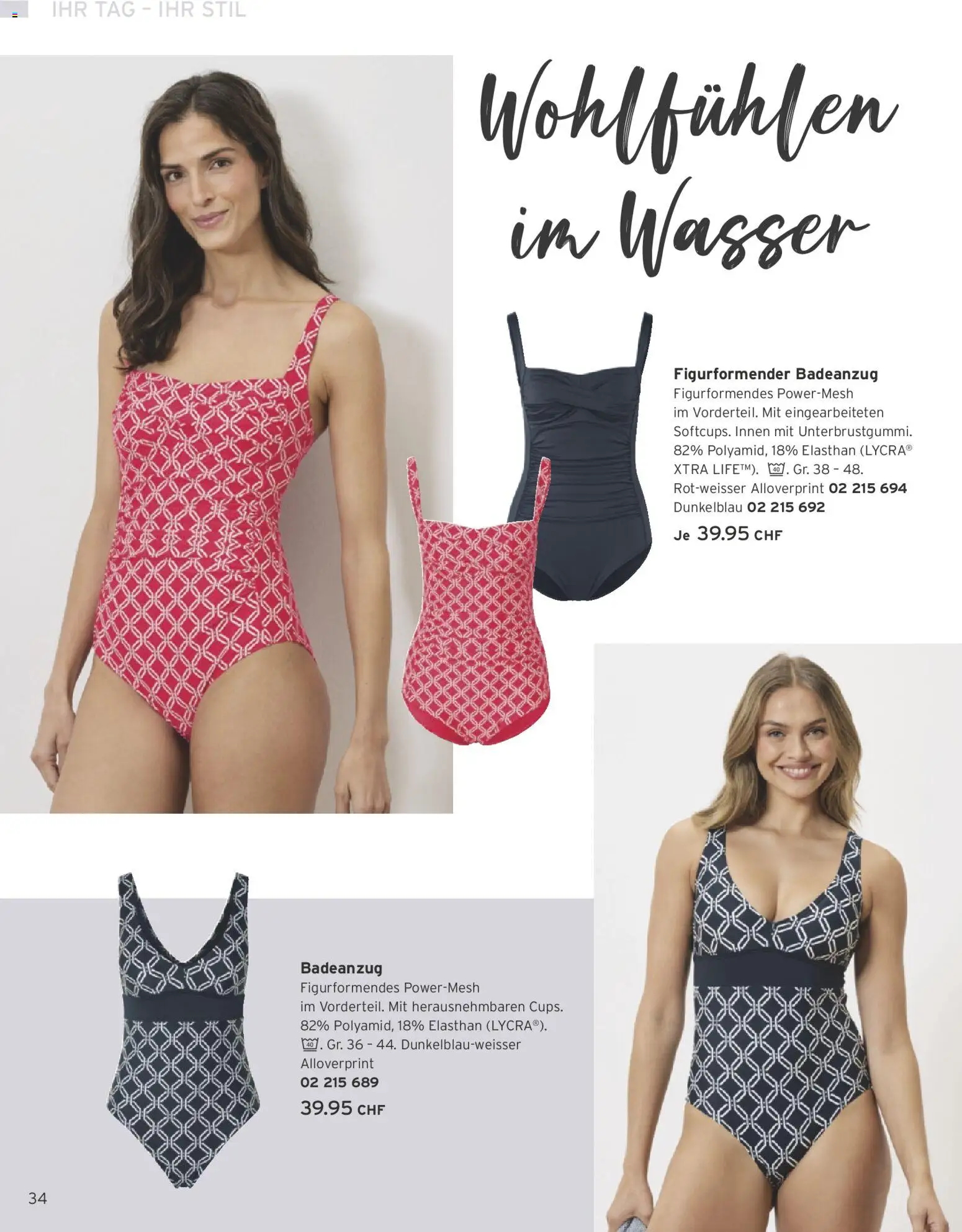 Tchibo Aktionen – gültig ab 24.02.2026 | Seite: 34 | Produkte: Badeanzug, Wasser