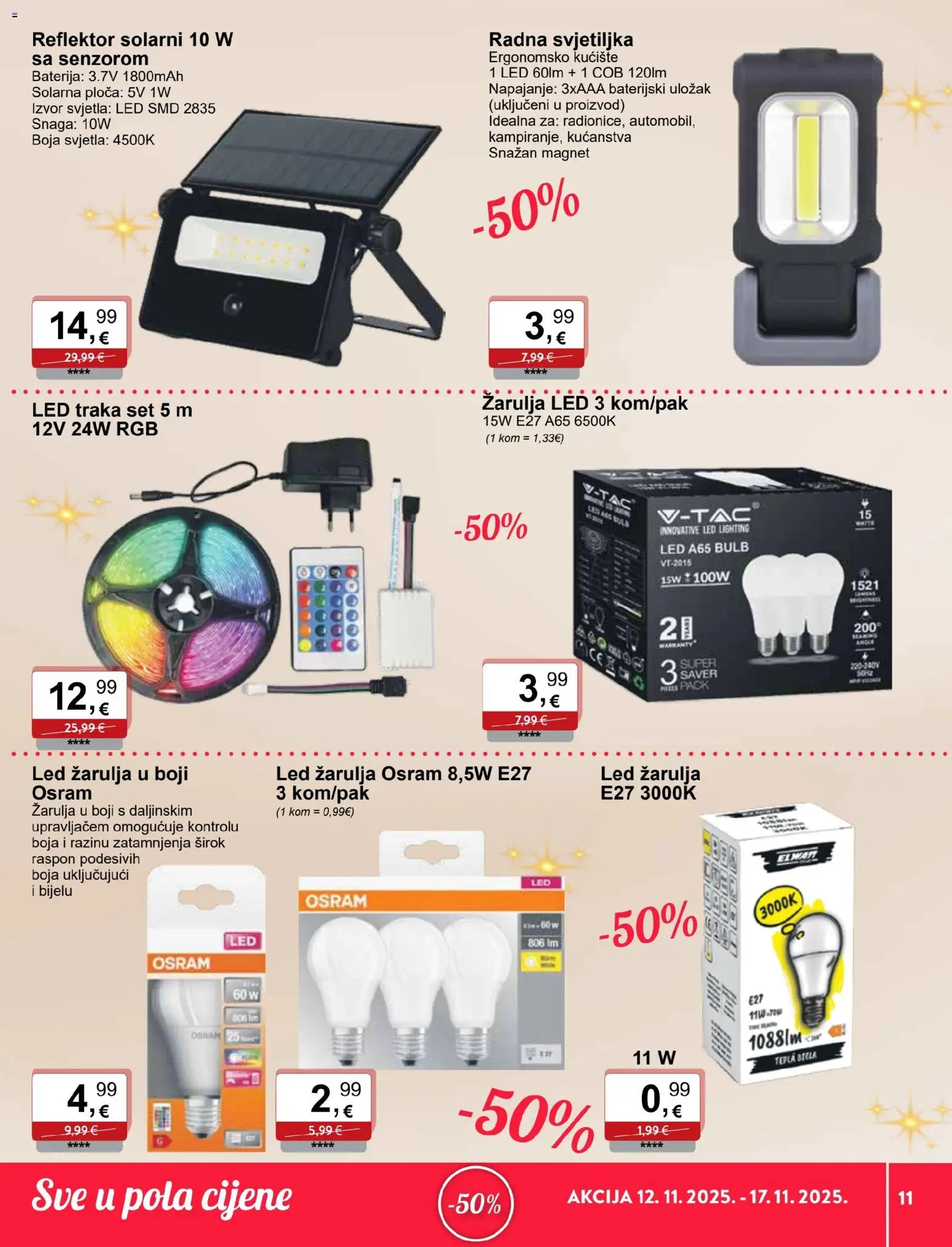 KTC katalog | vrijedi od 12.11.2025 | Stranica: 11 | Proizvodi: Baterija, Svjetiljka, Reflektor