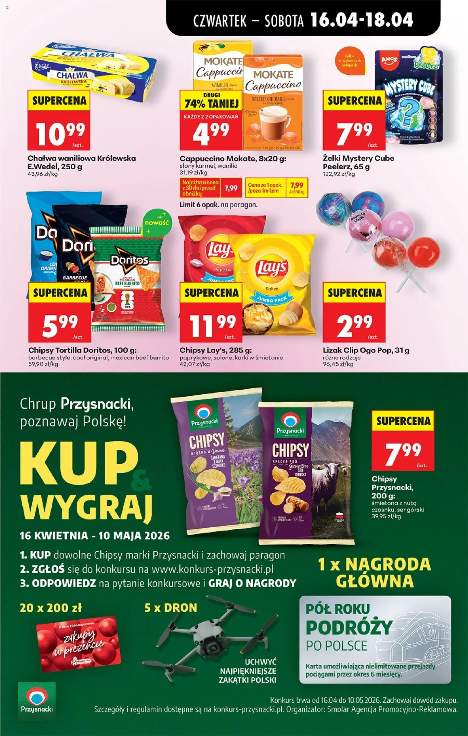 Biedronka gazetka od czwartku od 16.04.2026 | Strona: 65 | Produkty: Karta, Milka, Czekolada, Ciastka
