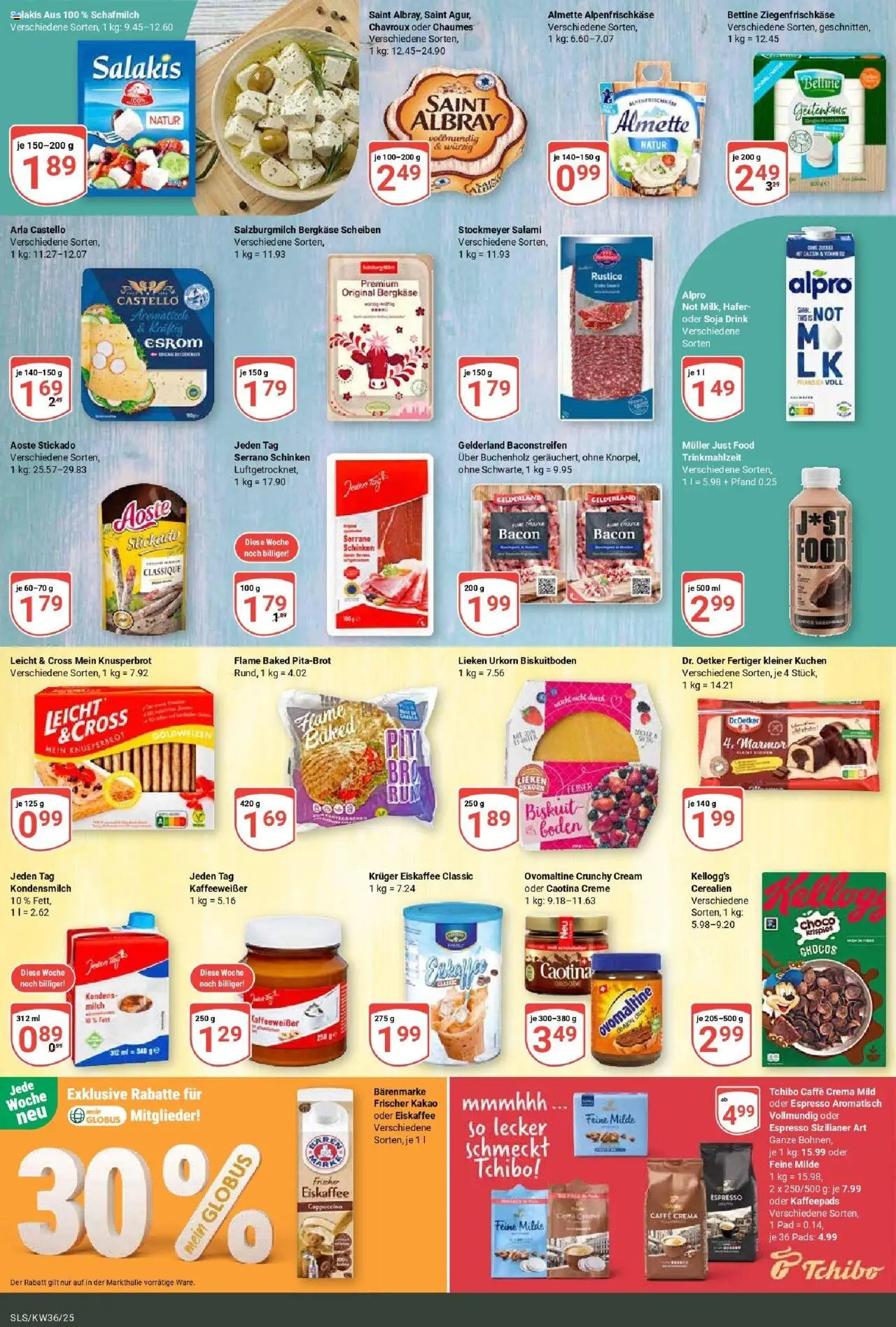 Globus prospekt Saarlouis	 – gültig ab 01.09.2025 | Seite: 14 | Produkte: Kaffeepads, Creme, Salami, Kuchen