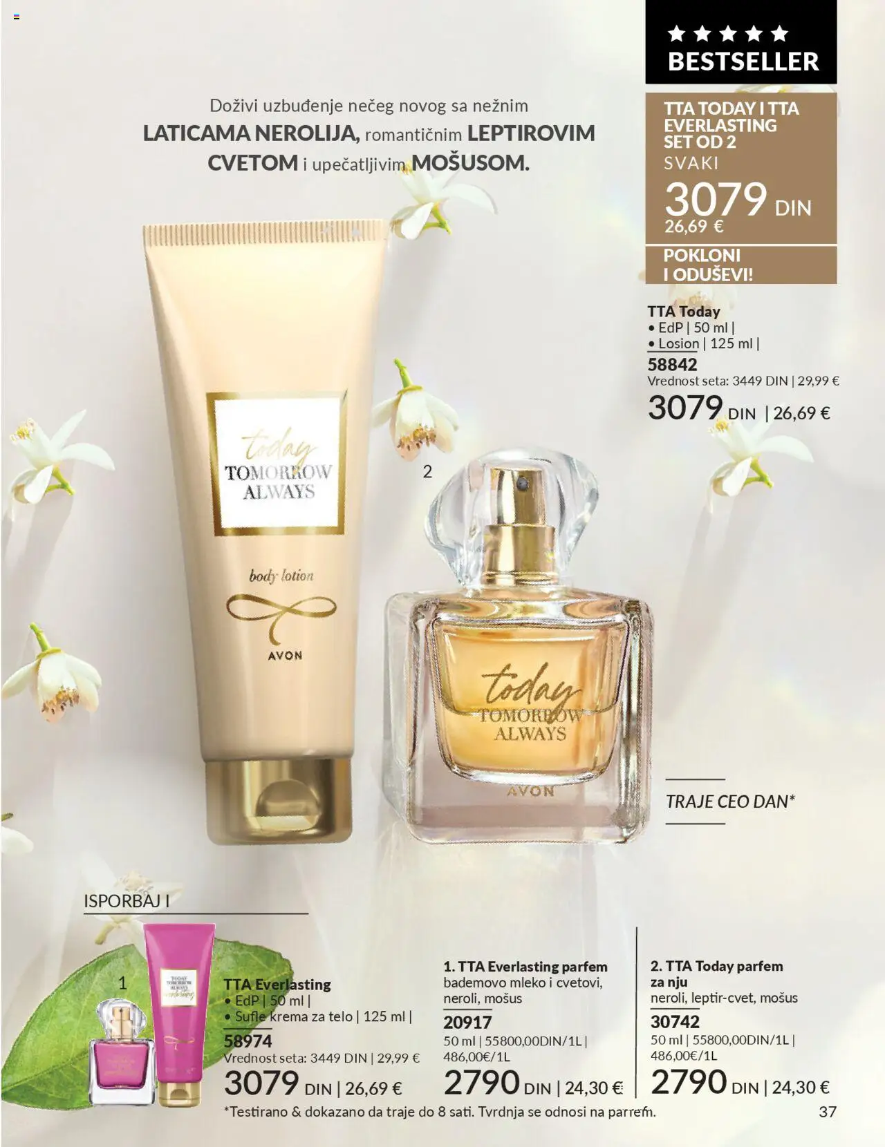AVON katalog - važi od 01.10.2025 | Strana: 37 | Proizvode: Parfem, Mleko, Krema, Krema za telo