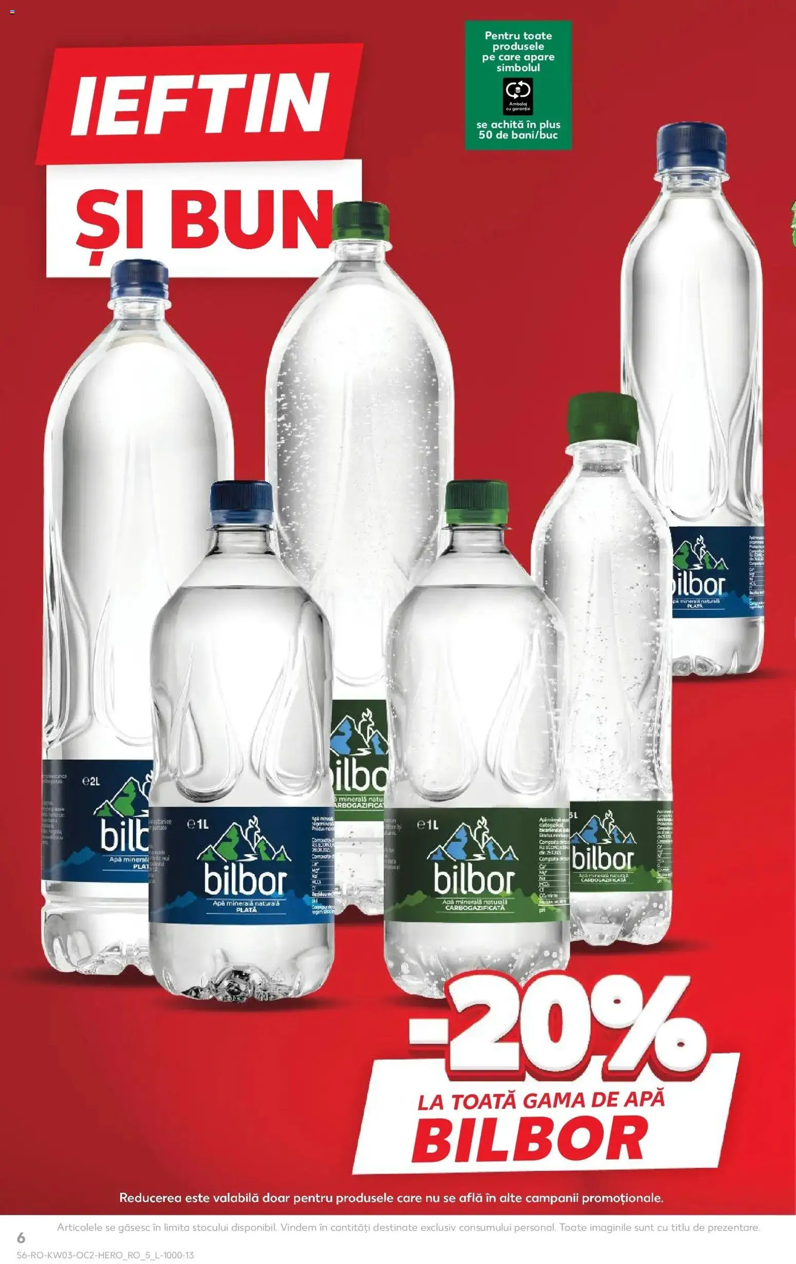 Noul catalog Kaufland – valabil de la 14.01.2026 | Pagină: 6 | Produse: Yazı tahtası kalemi, Apă