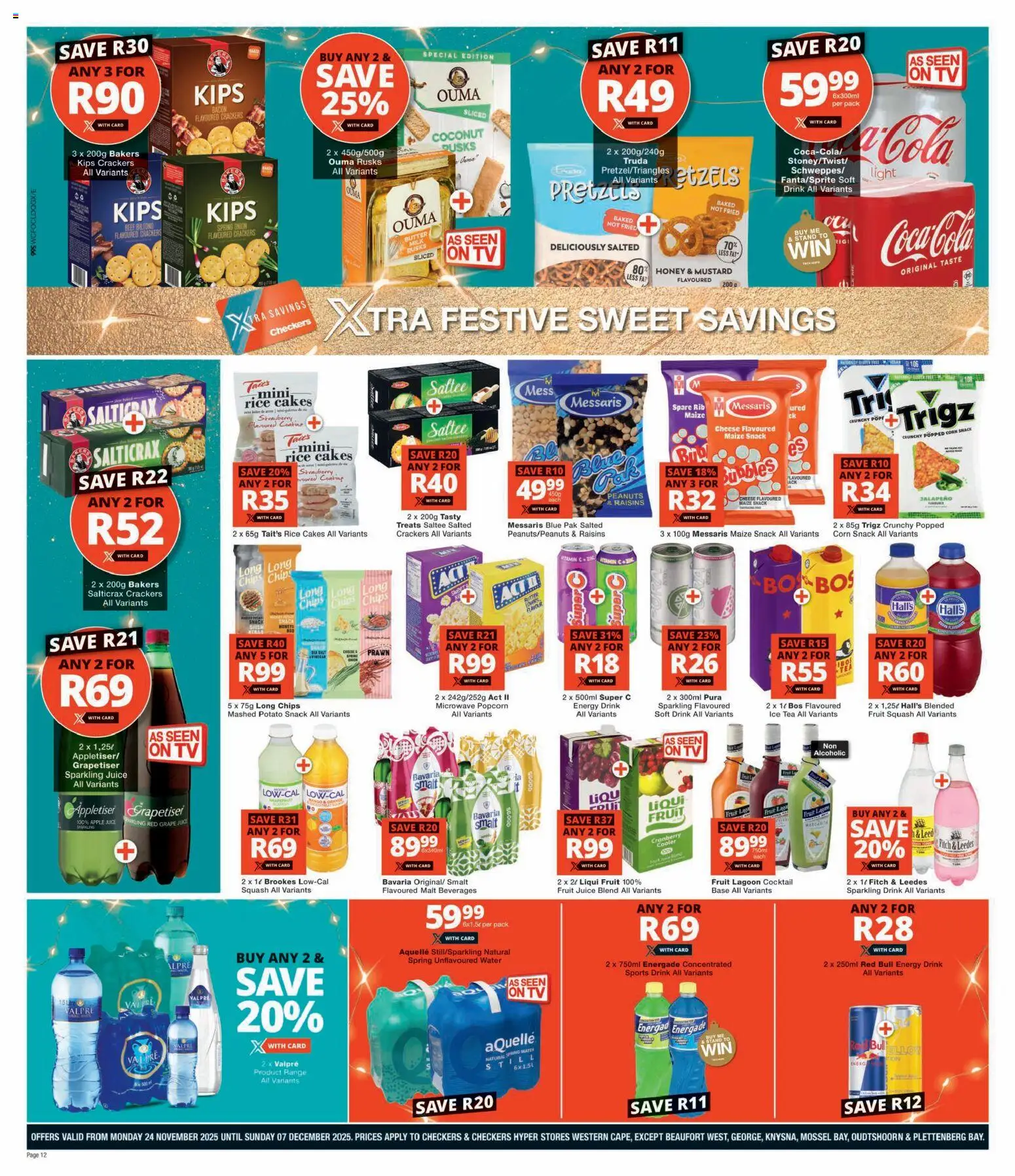 New Checkers catalogue – valid from 24.11.2025 | Page: 12 | Products: Cooler, Butter, Light, Juice