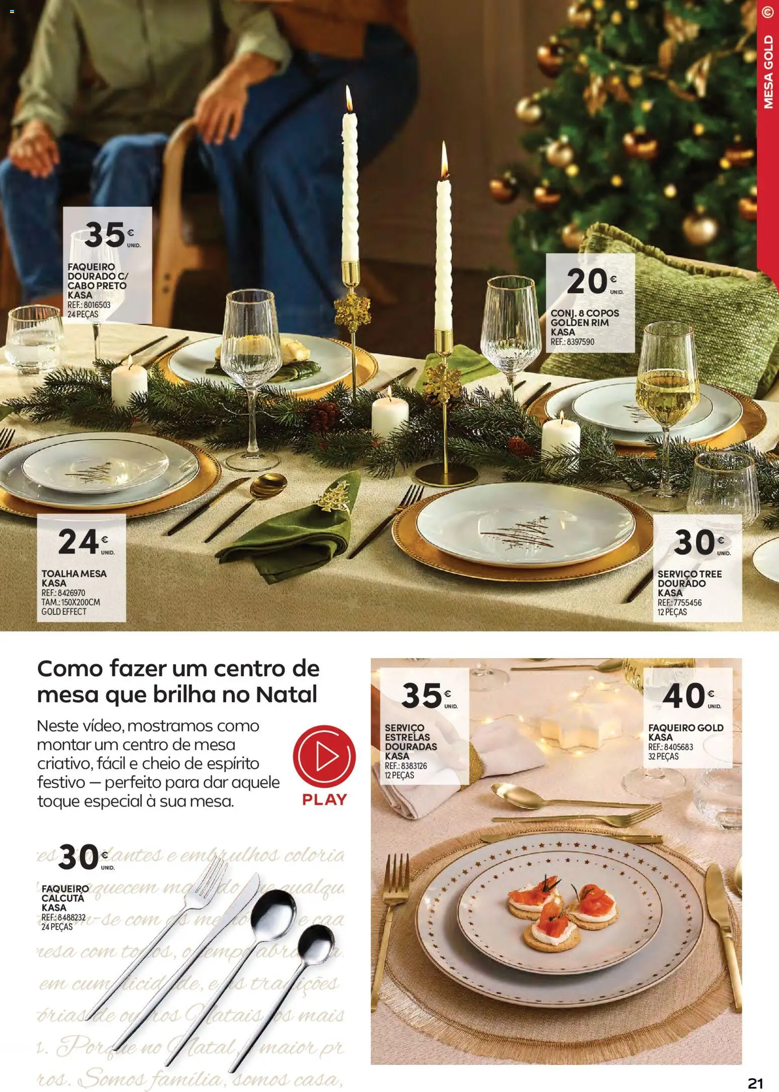 Continente - Natal │ válido de 11.11.2025 | Página: 21 | Produtos: Copos, Cabo, Mesa, Toalha de mesa