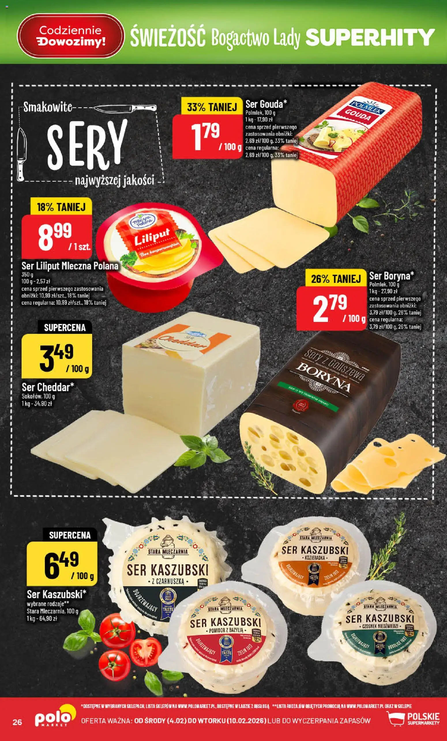 POLOmarket Gazetka od 04.02.2026 | Strona: 26 | Produkty: Czarnuszka, Bazylia, Ser, Cheddar