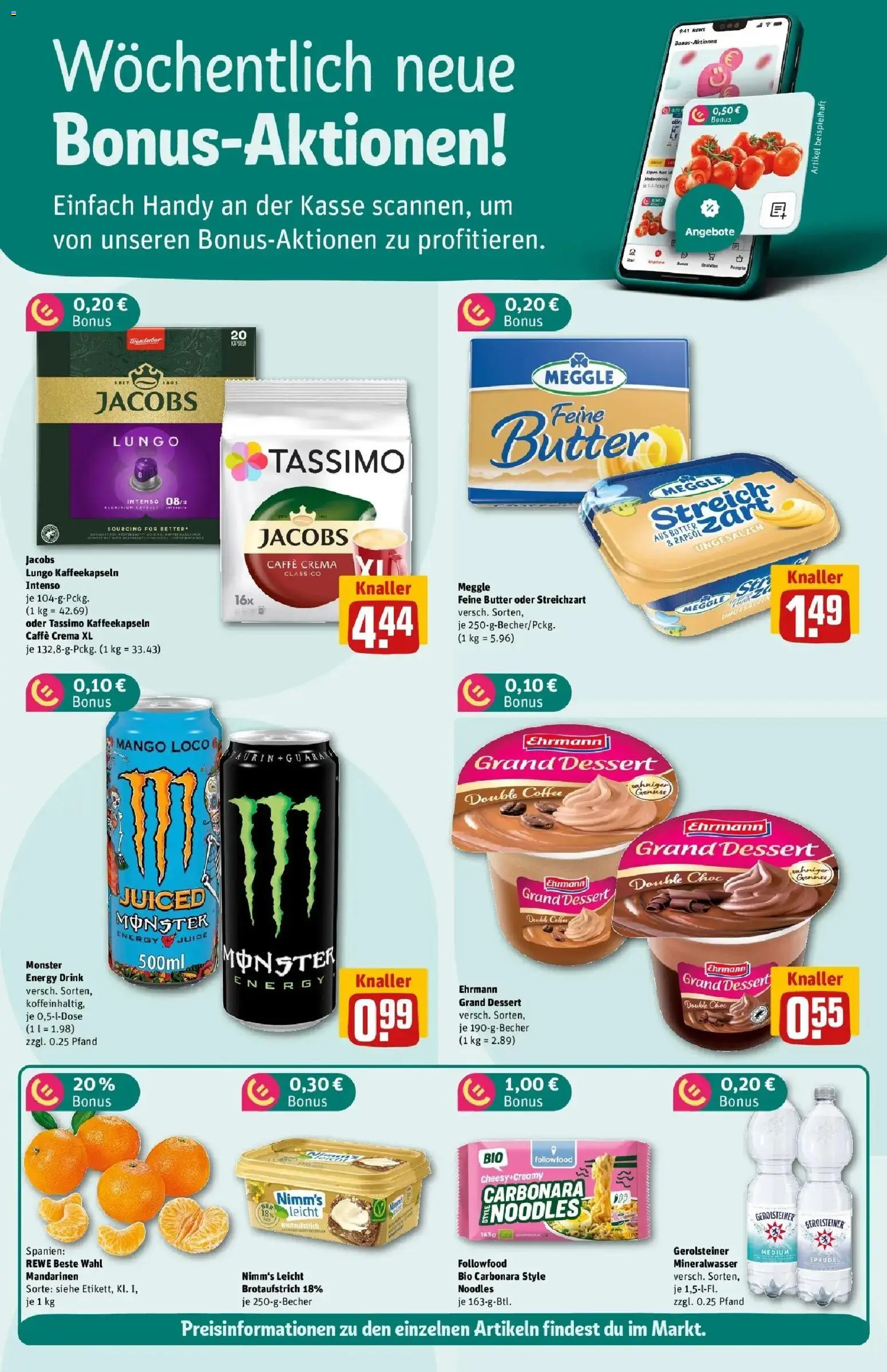 Rewe Prospekt Köln / Rodenkirchen	 – gültig ab 09.03.2026 | Seite: 2 | Produkte: Butter, Ehrmann grand dessert, Mandarinen, Tassimo