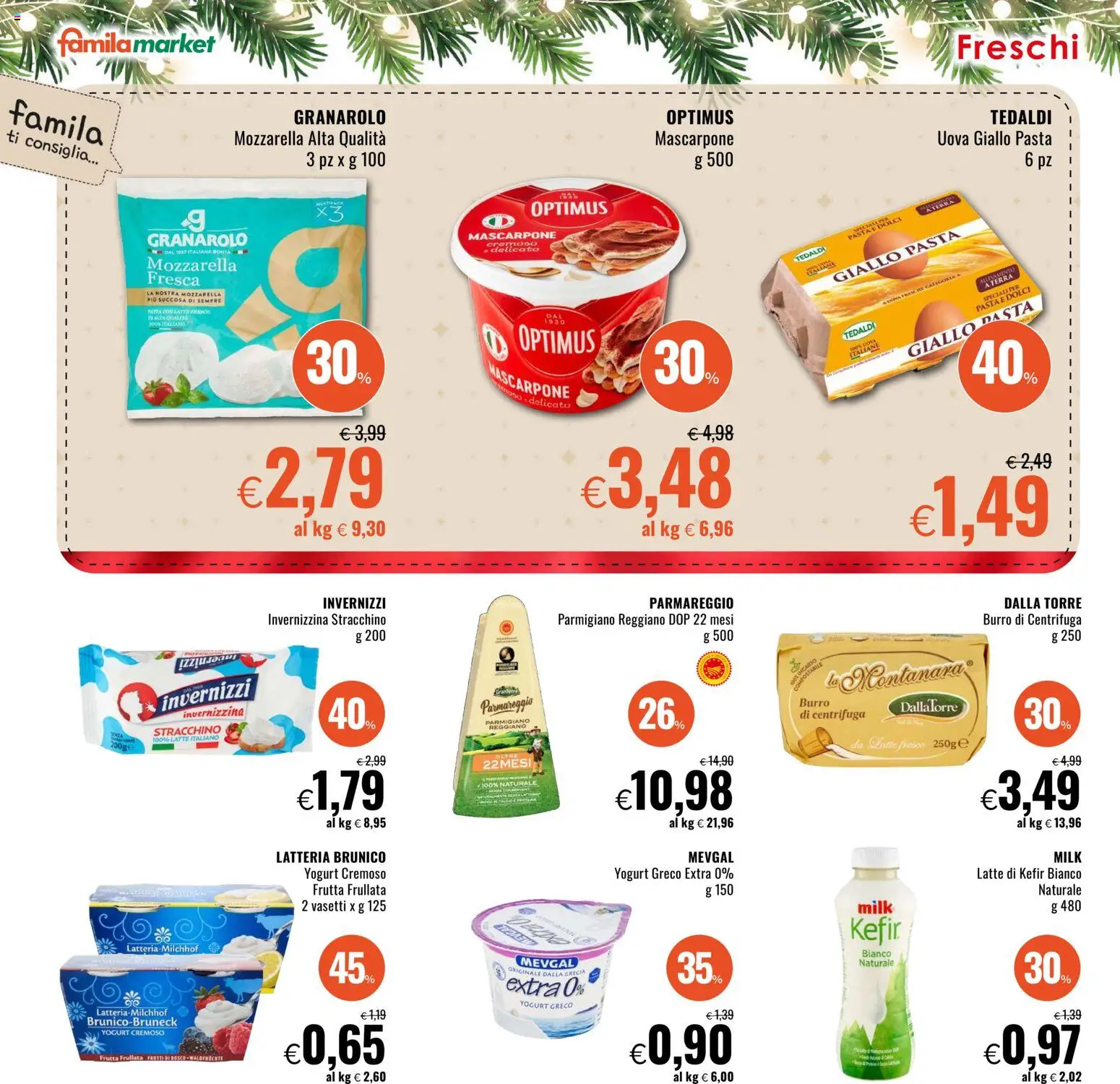 Volantino Famila del 11.12.2025 | Pagina: 20 | Prodotti: Mozzarella, Pasta, Stracchino, Mascarpone
