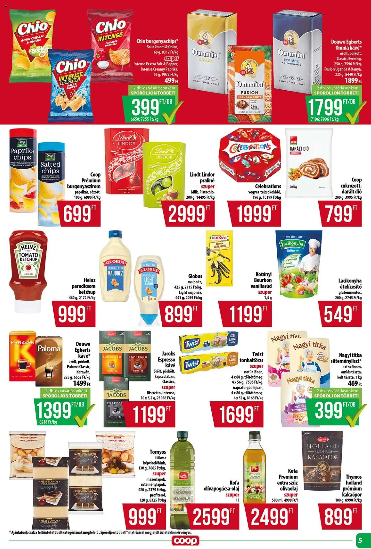 COOP Szolnok akciós ujság - amely érvényes a következő dátumtól: 18.12.2025 | Oldal: 5 | Termékek: Burgonyaszirom, Praliné, Ételízesítő, Majonéz