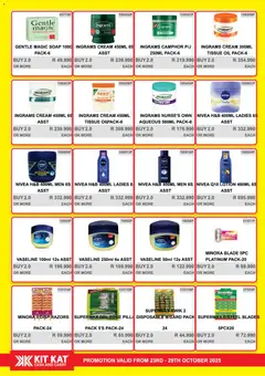 KIT KAT Cash & Carry specials catalogue – valid from 23.10.2025 | Page: 22 | Products: Tissue oil, Cream, Soap, Razors