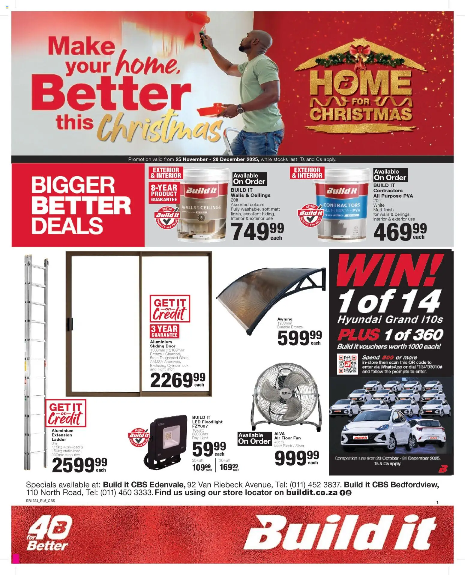 New Build It catalogue – valid from 25.11.2025 | Page: 1 | Products: Fan, Lock, Floor fan, Light