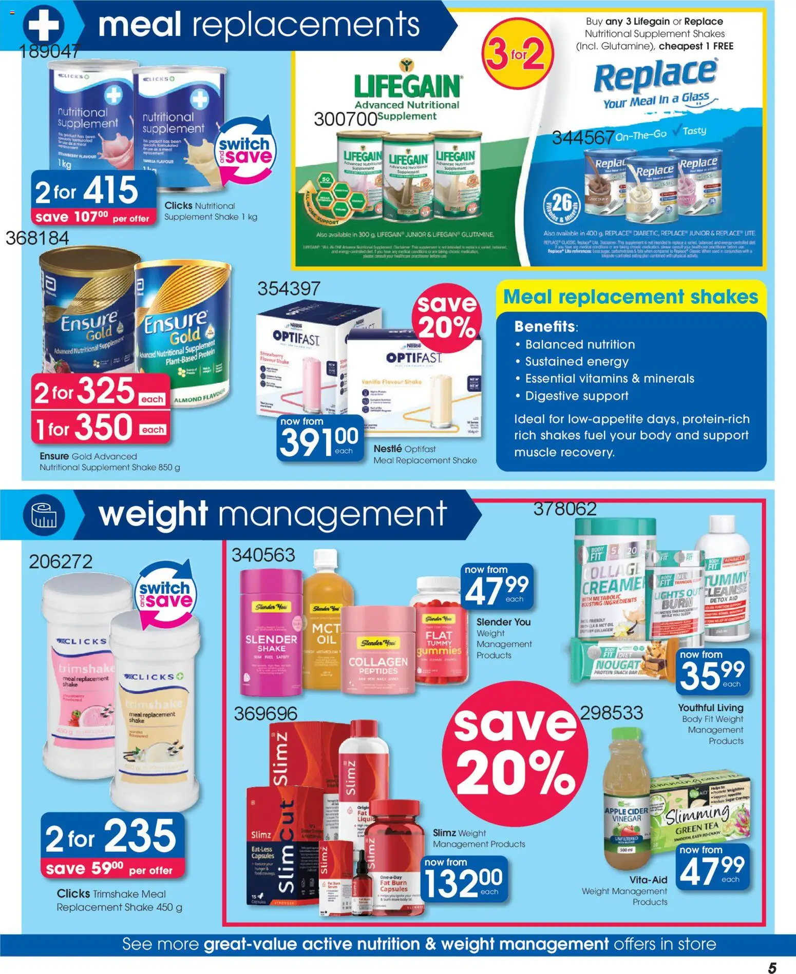 New Clicks catalogue – valid from 30.12.2025 | Page: 5 | Products: Detergente líquido, Vinegar, Switch, Tea